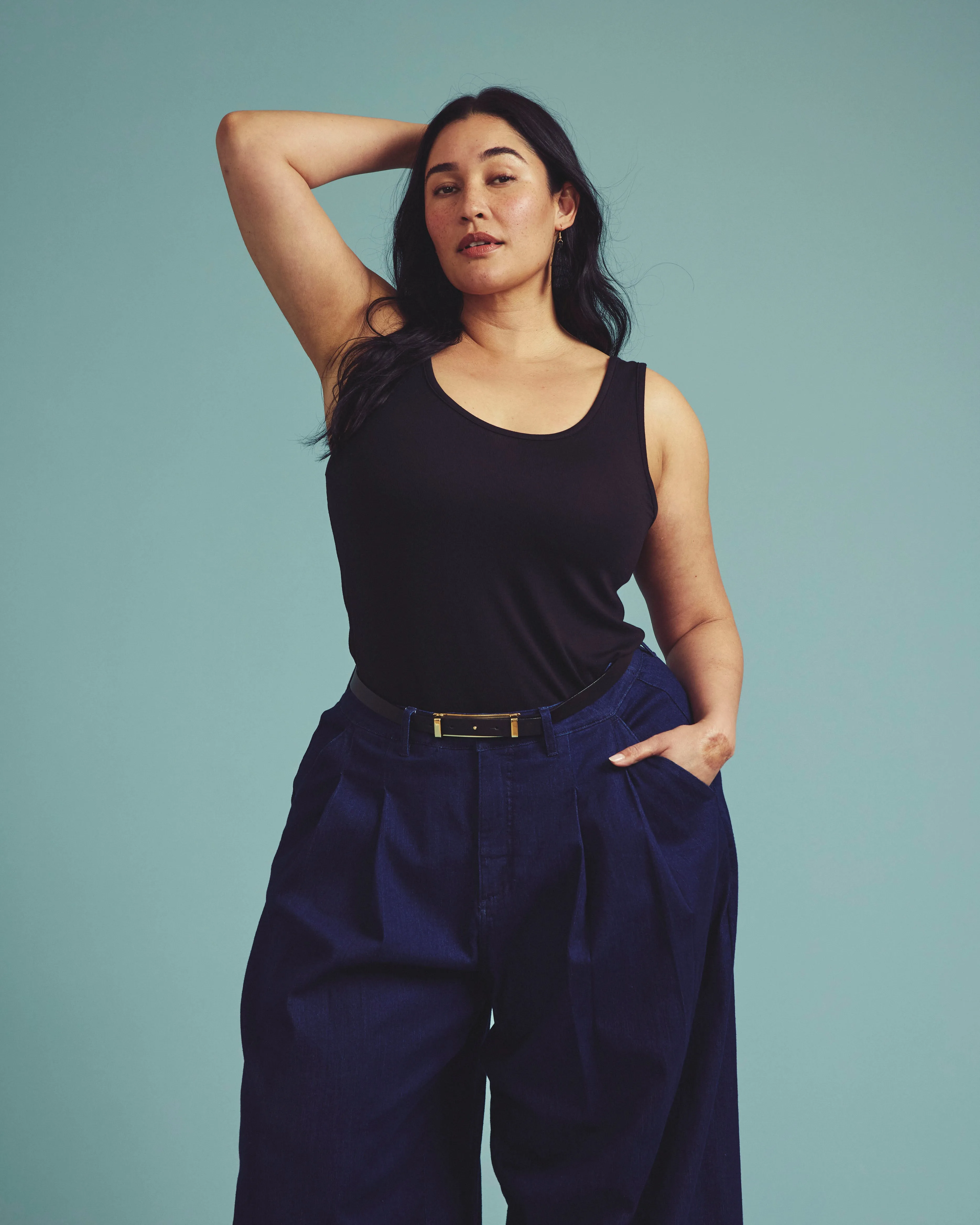 Cloud Rib Tank - Black sold by Universal Standard