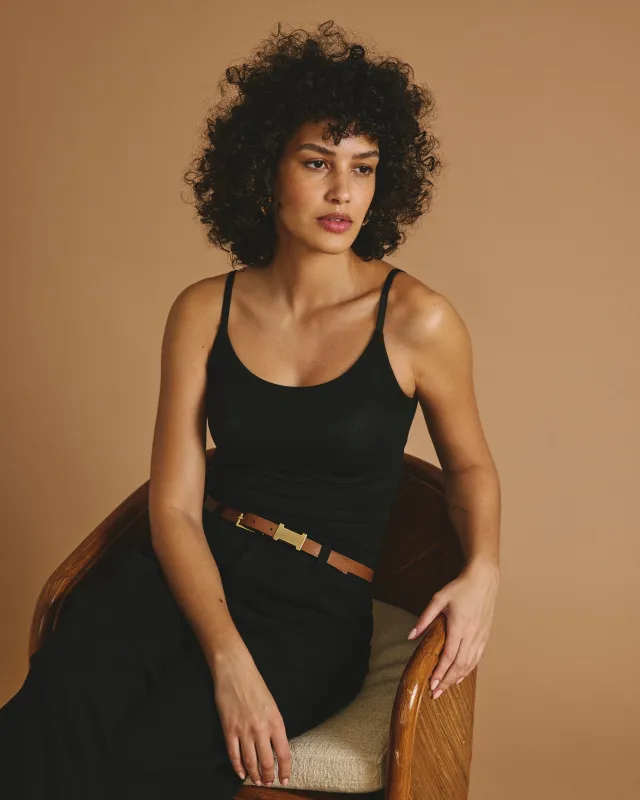 Cloud Rib Camisole - Black made by Universal Standard