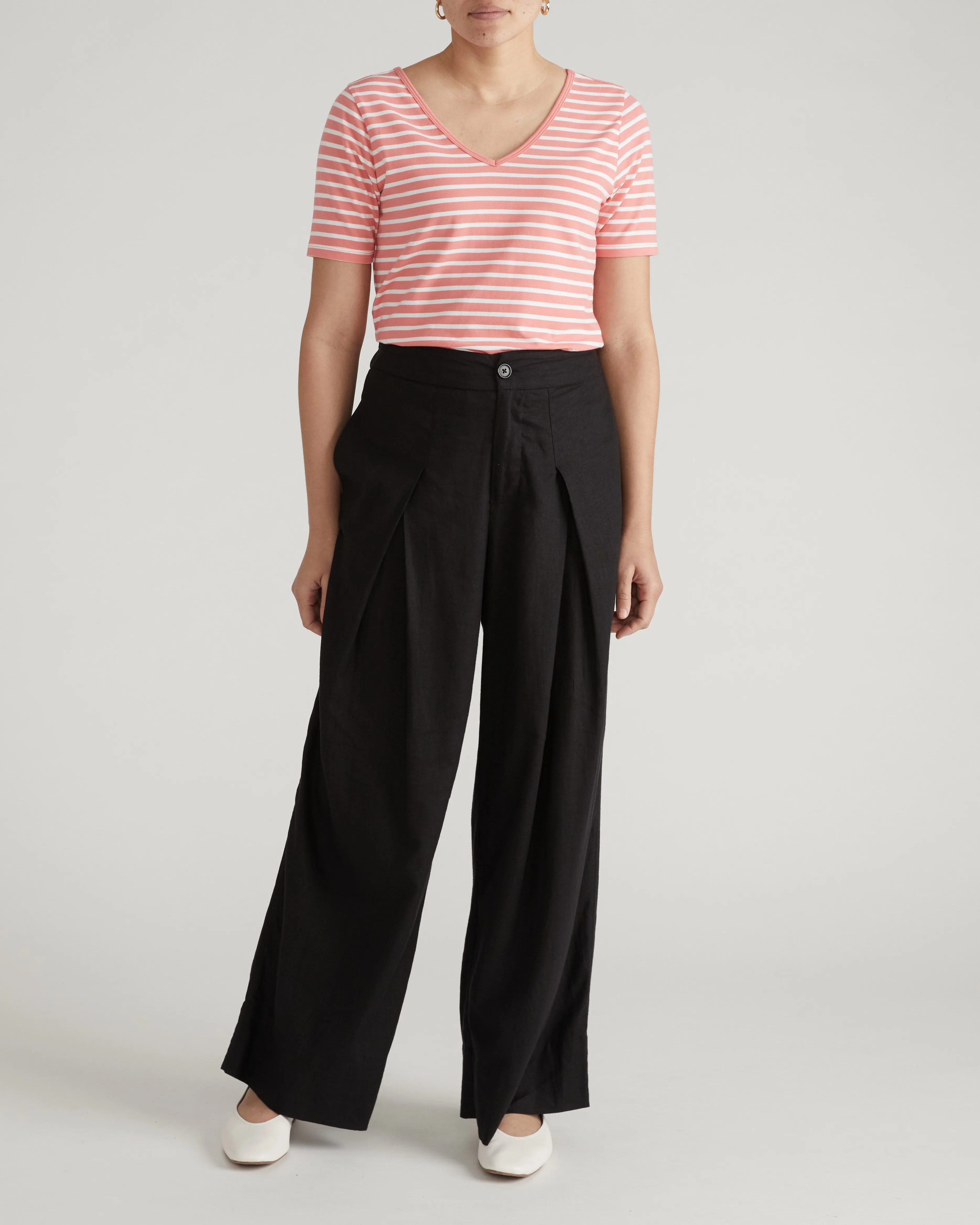 Double V Tee - Portrait Pink/White Stripe sold by Universal Standard product image thumbnail 2
