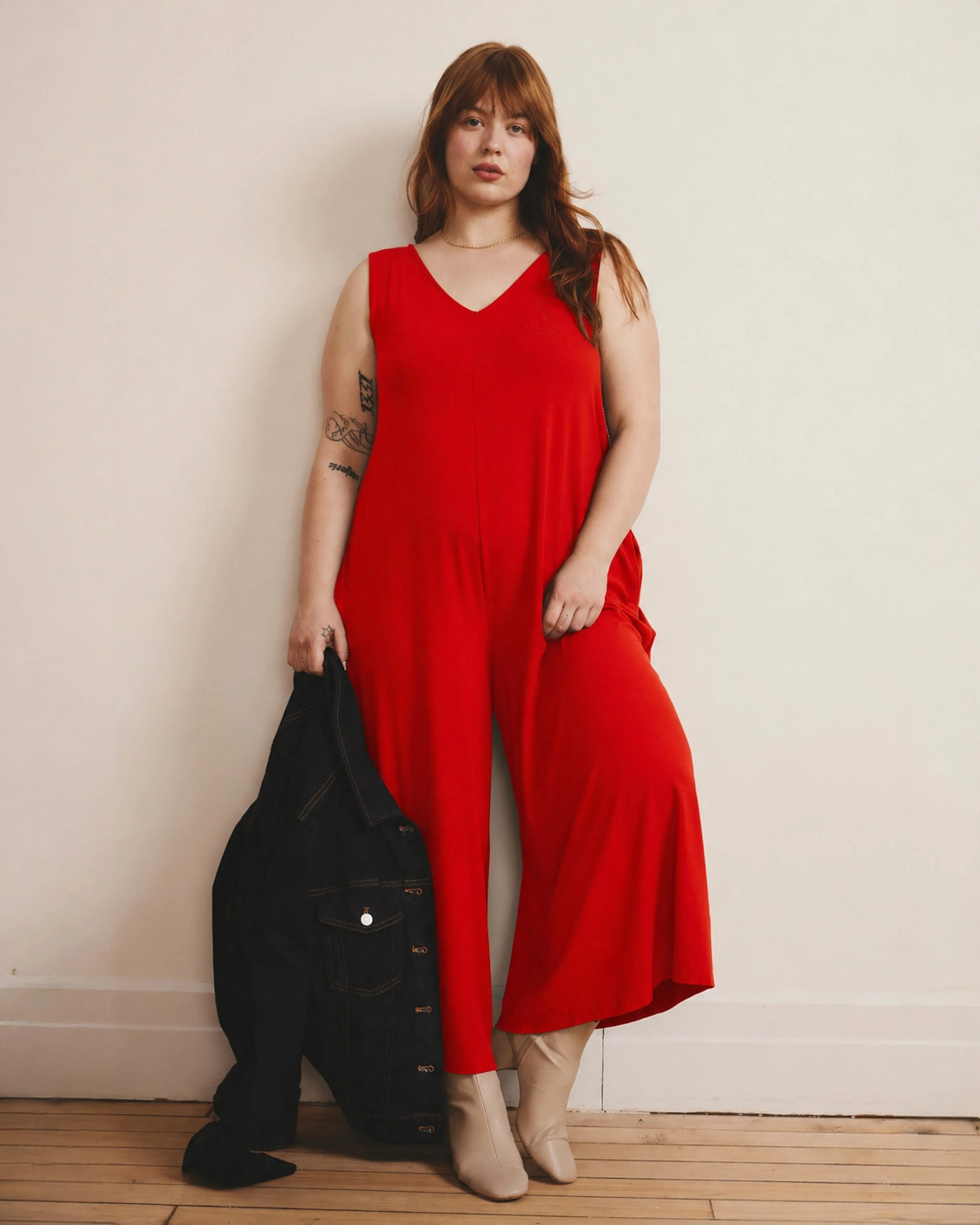 Sunny Divine Jersey Jumpsuit - Shoreline Sunset sold by Universal Standard