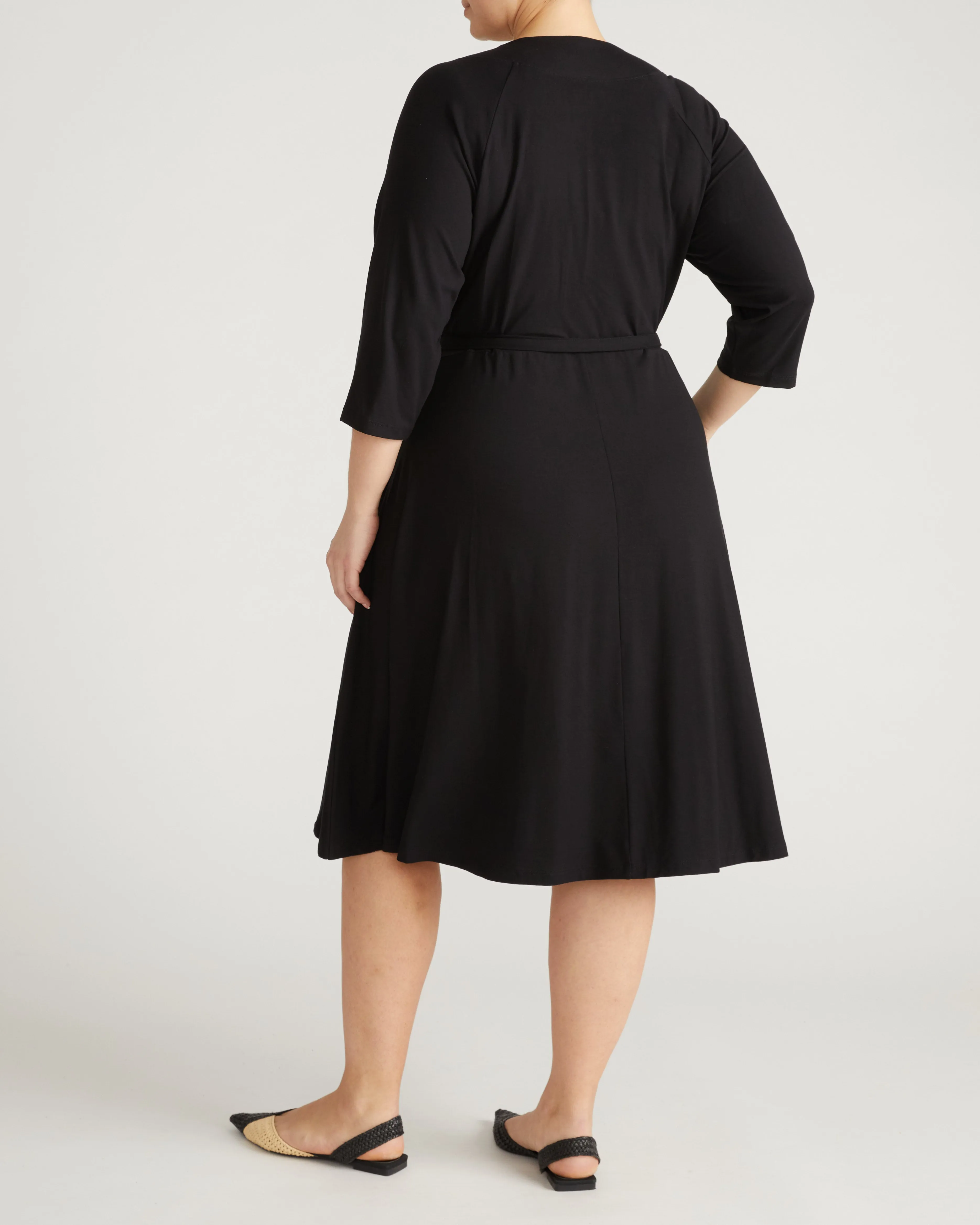 The Divine Jersey Wrap Dress - Black sold by Universal Standard product image thumbnail 4