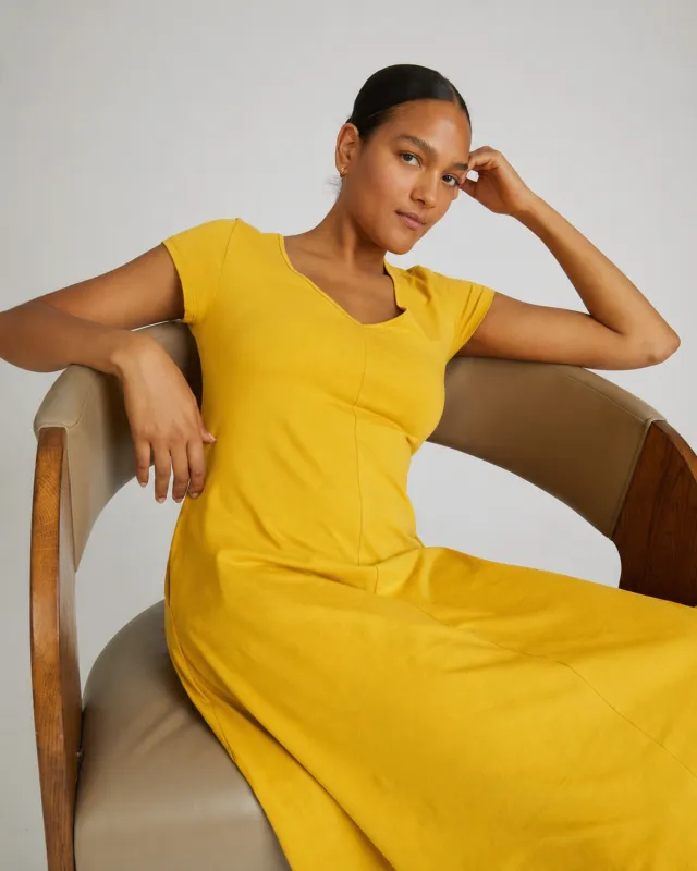 Danna Jersey Dress - Goldenrod made by Universal Standard