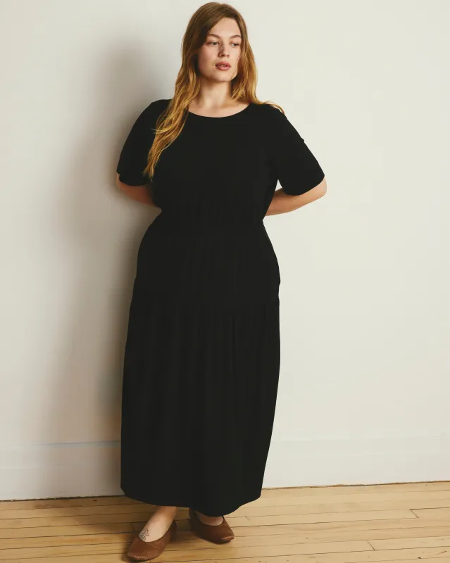 Thea Divine Jersey Midi Dress - Black made by Universal Standard