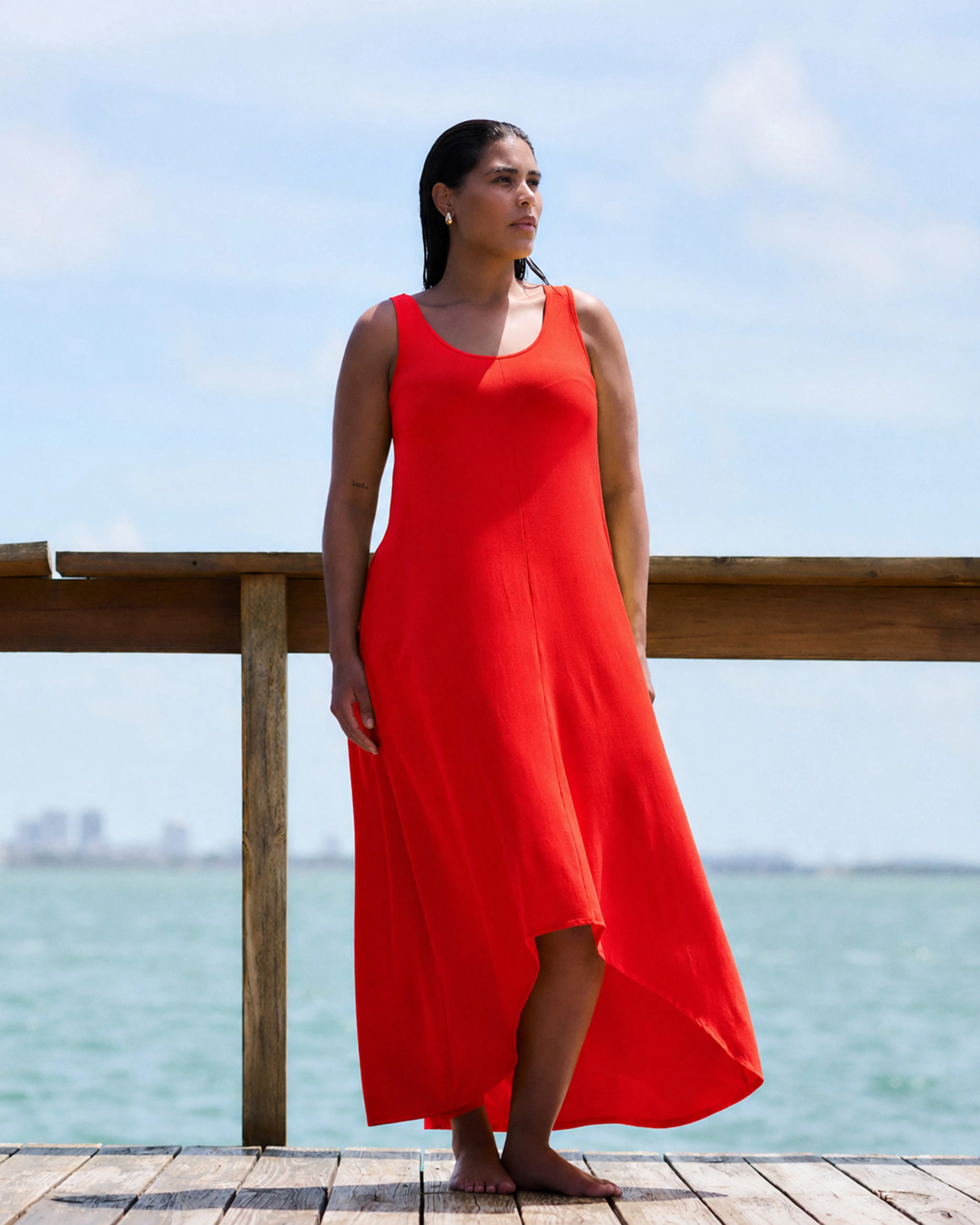 Athena Divine Jersey Dress - Shoreline Sunset sold by Universal Standard
