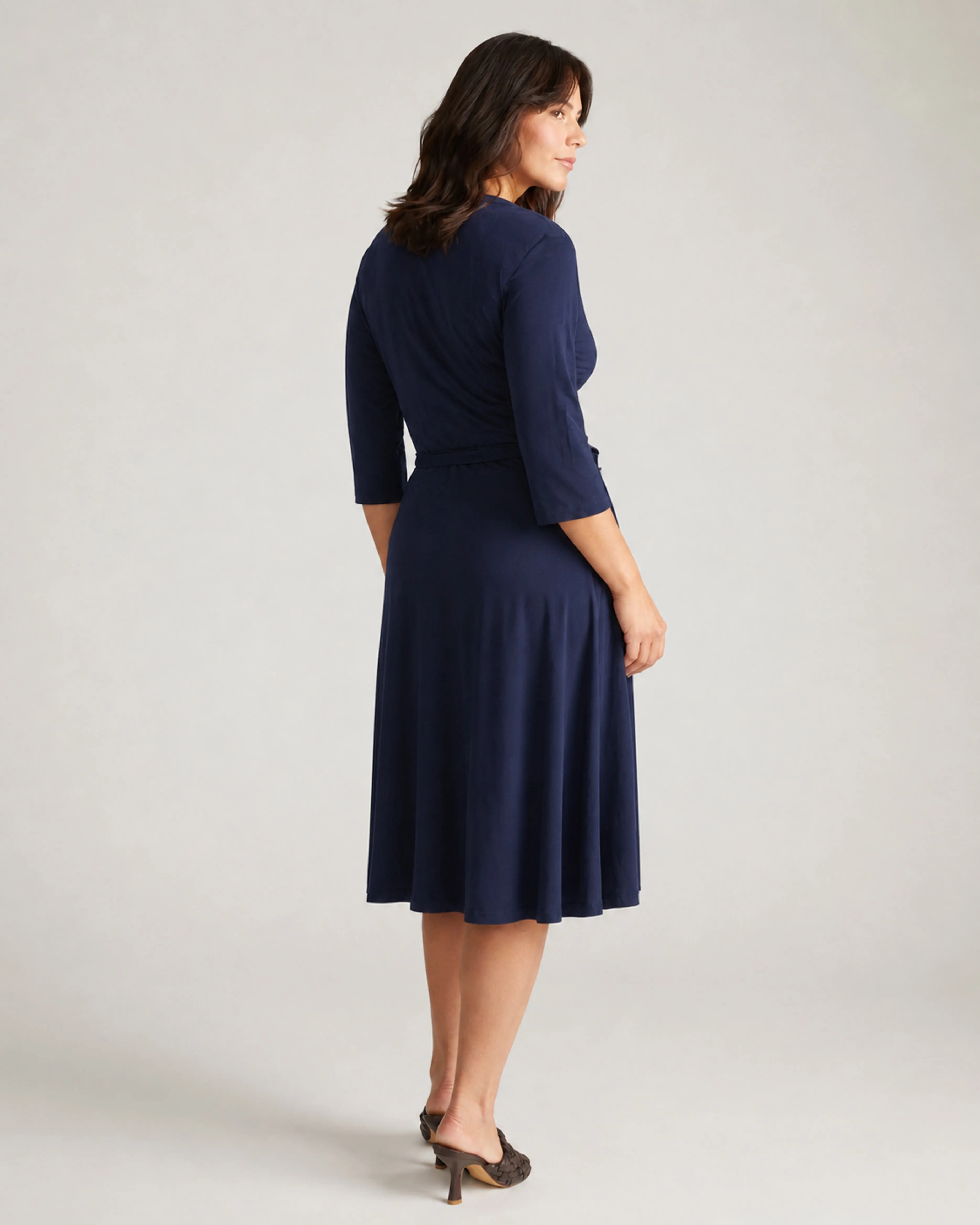 The Divine Jersey Wrap Dress - Midnight sold by Universal Standard product image thumbnail 3