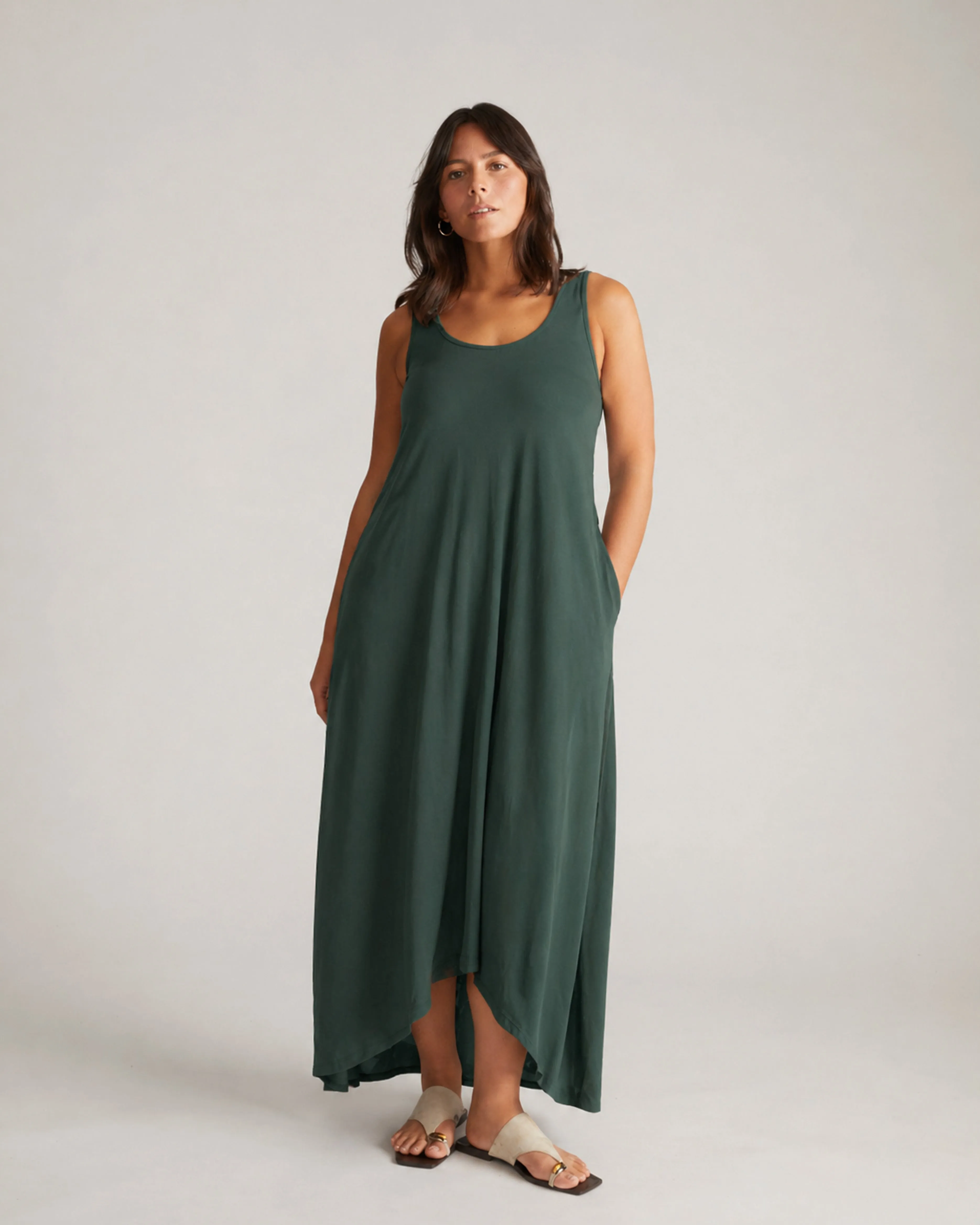Athena Divine Jersey Dress - Forest Green sold by Universal Standard