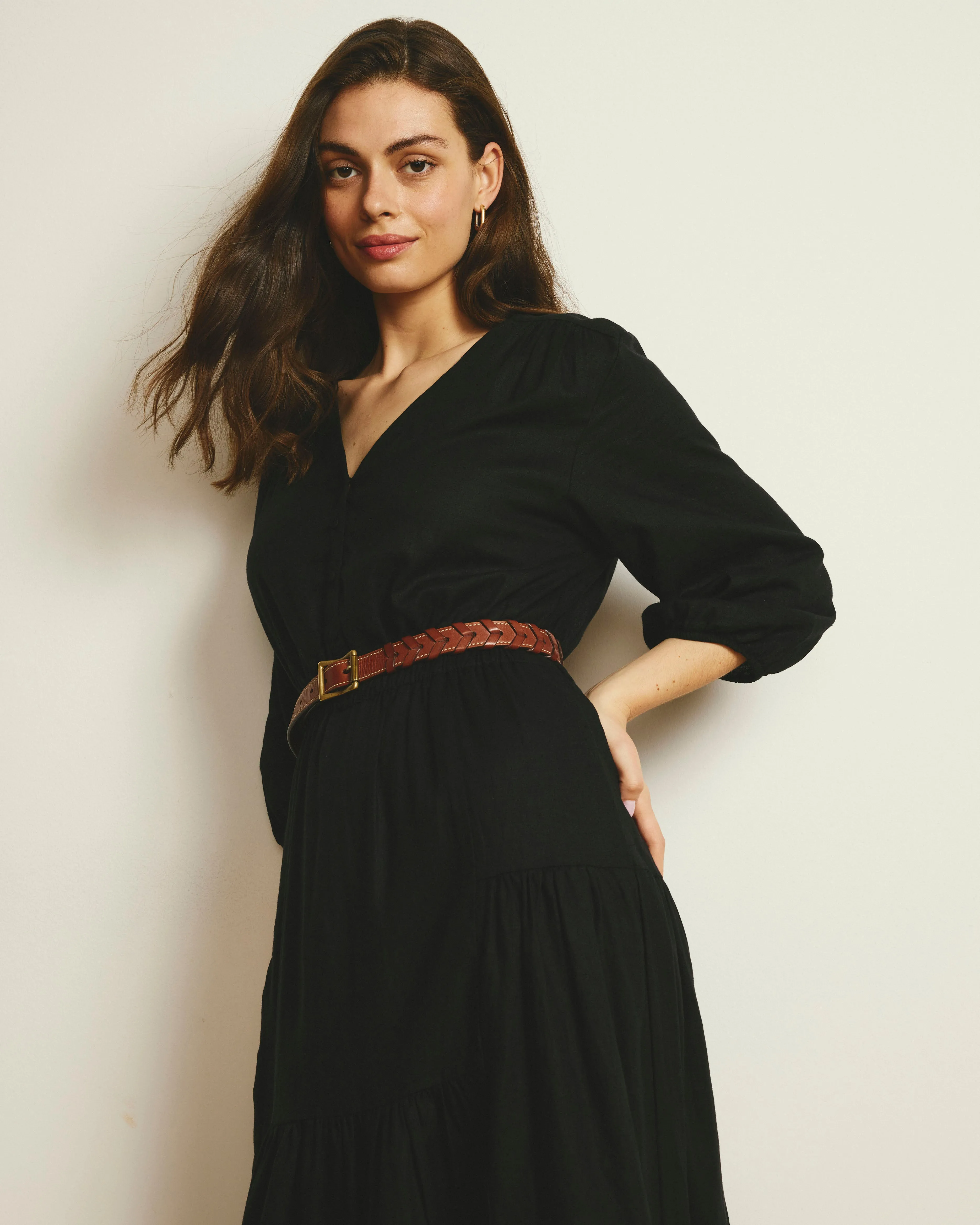 Sorrento Linen Midi Dress - Black sold by Universal Standard product image thumbnail 3