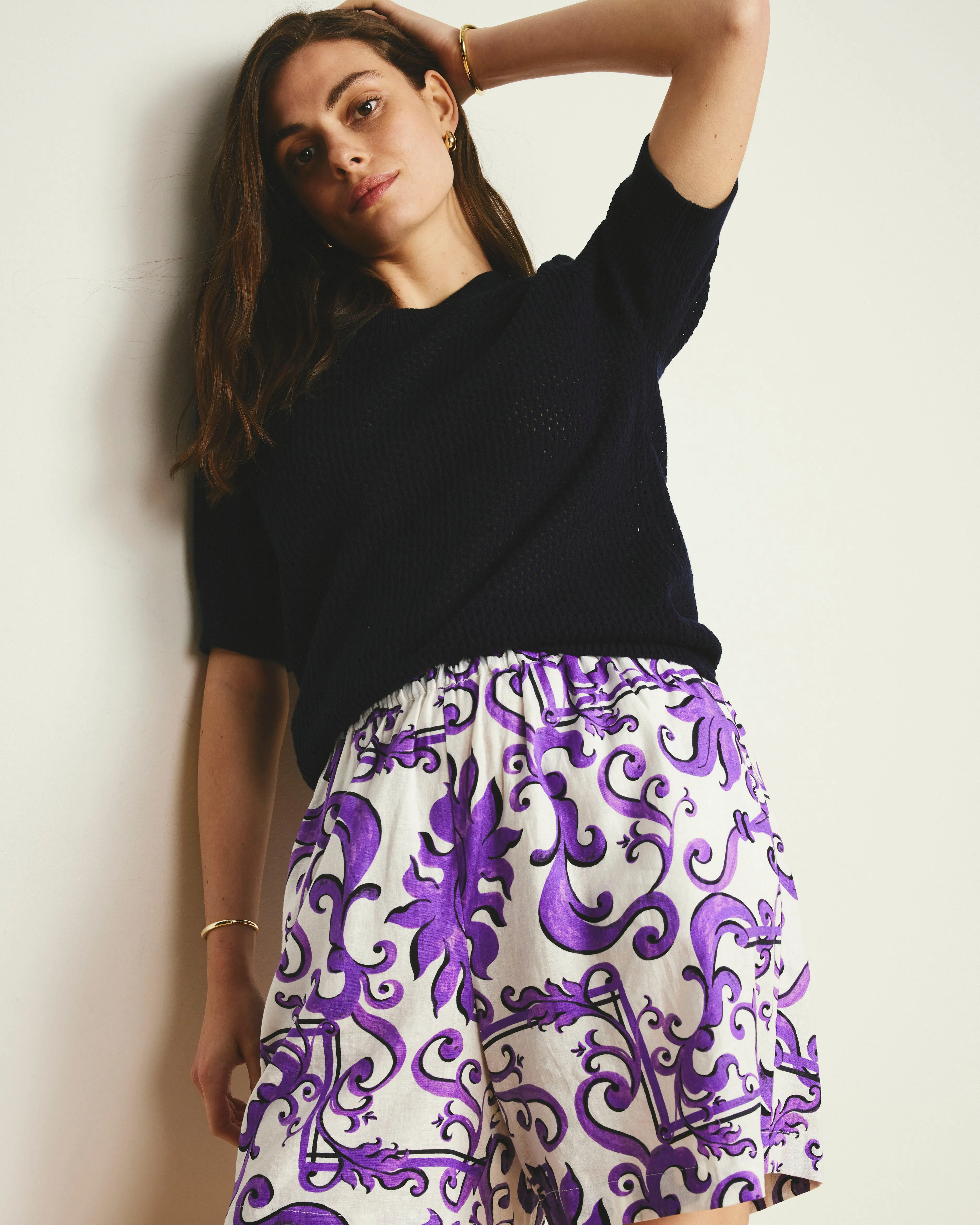 Rosie Pointelle Sweater Top - Navy sold by Universal Standard product image thumbnail 2