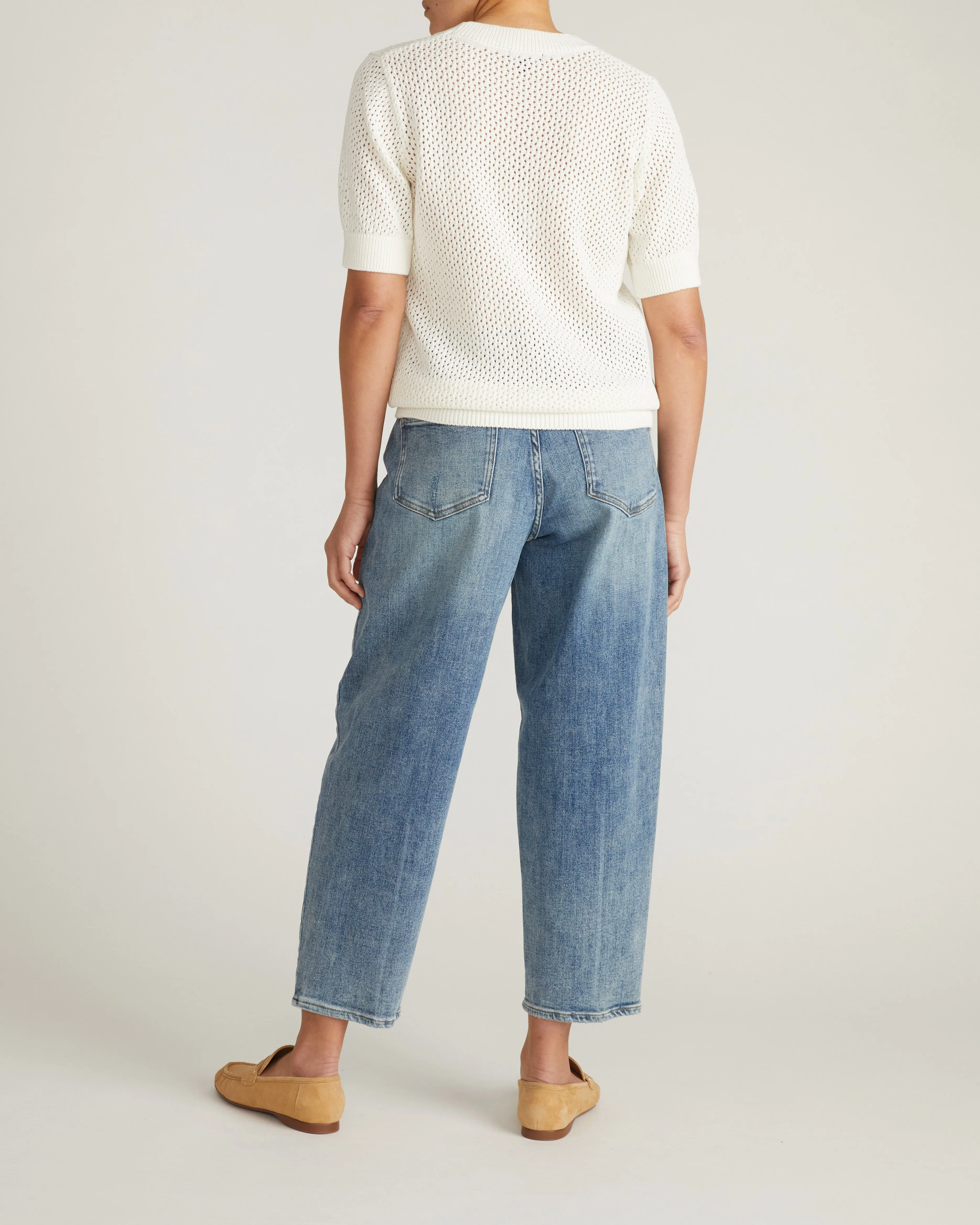 Rosie Pointelle Sweater Top - White sold by Universal Standard product image thumbnail 5