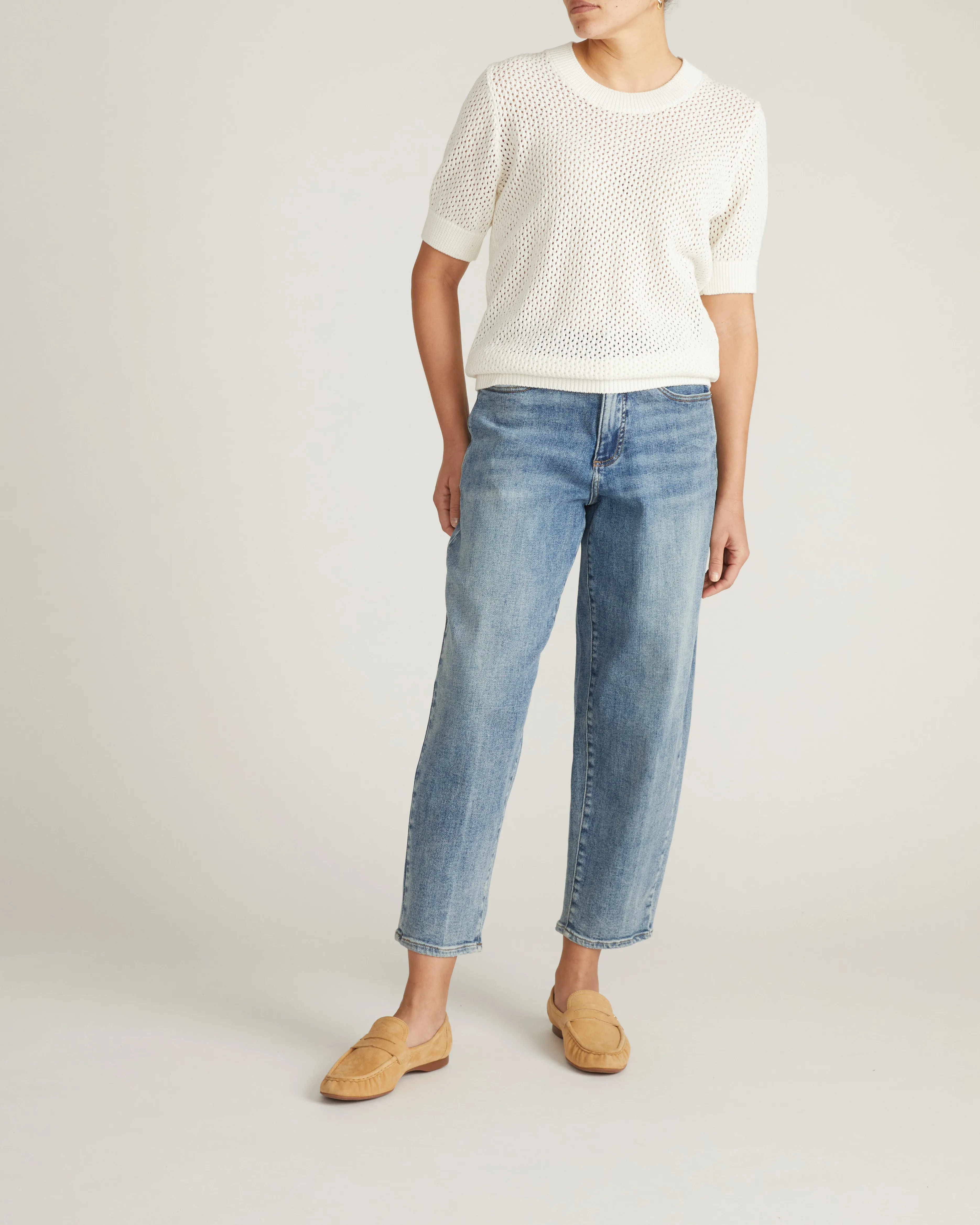 Rosie Pointelle Sweater Top - White sold by Universal Standard product image thumbnail 3