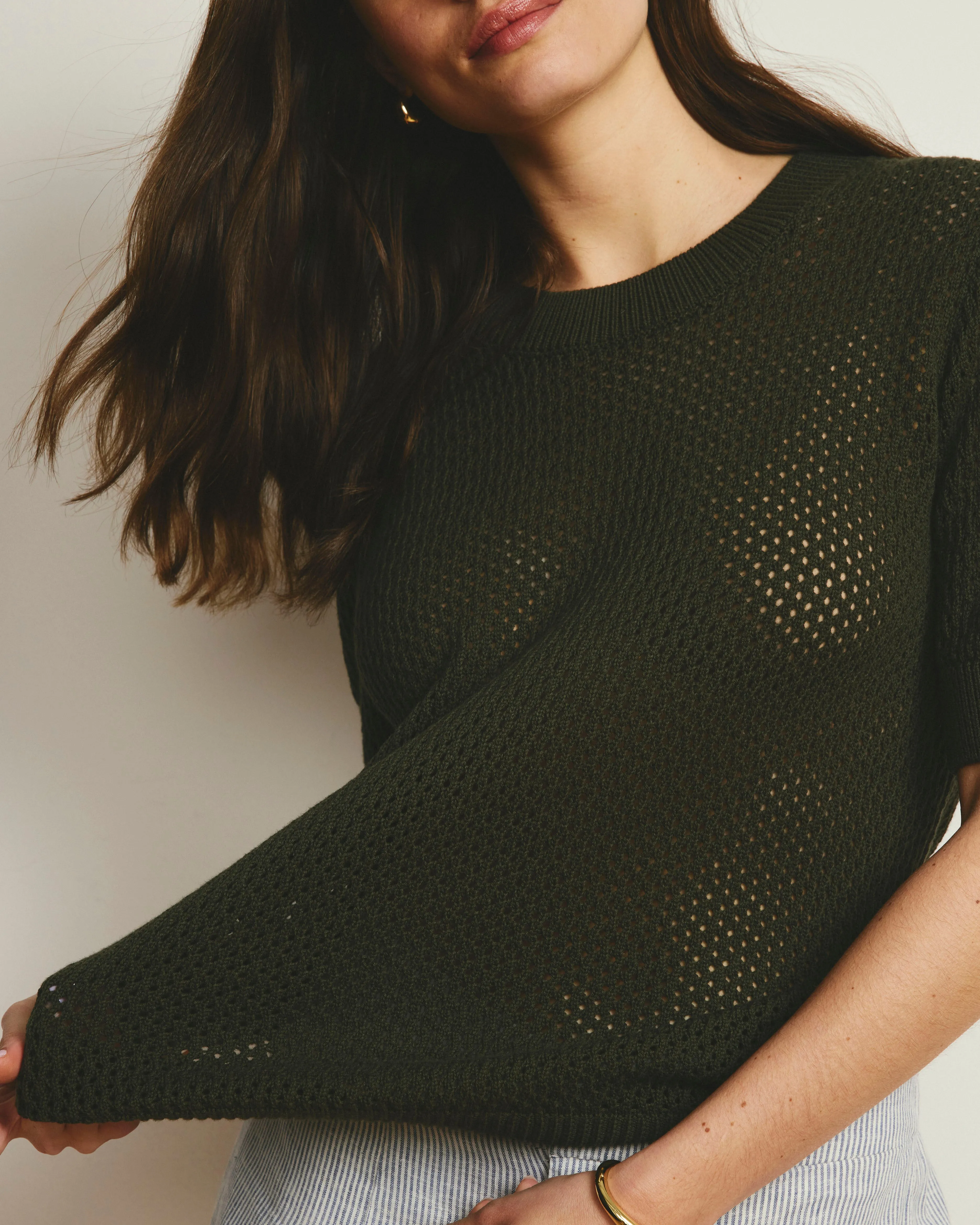 Rosie Pointelle Sweater Top - Camo sold by Universal Standard product image thumbnail 2