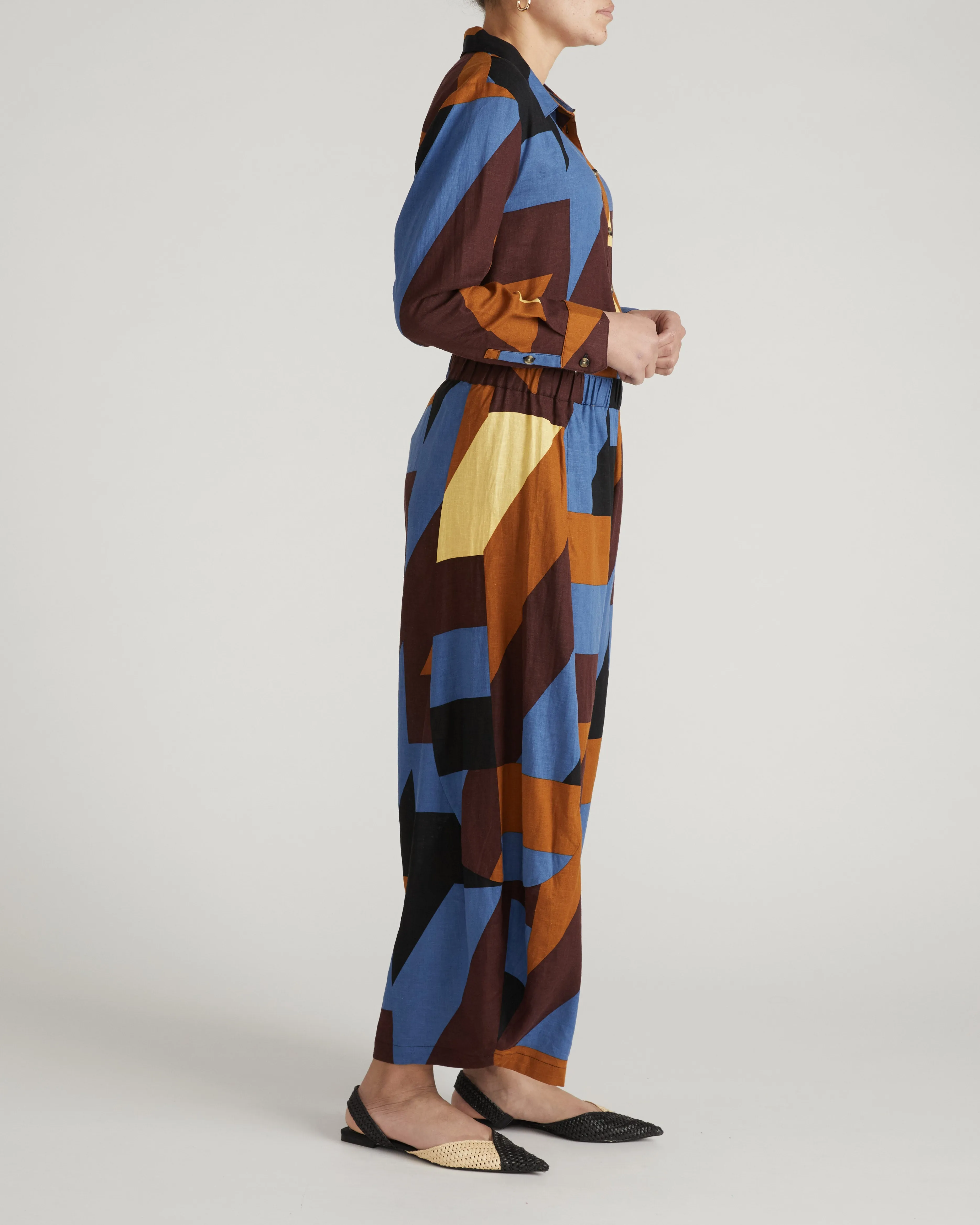 Dawn Linen Blend Hi Low Tunic - Beach Ombra Print sold by Universal Standard product image thumbnail 5