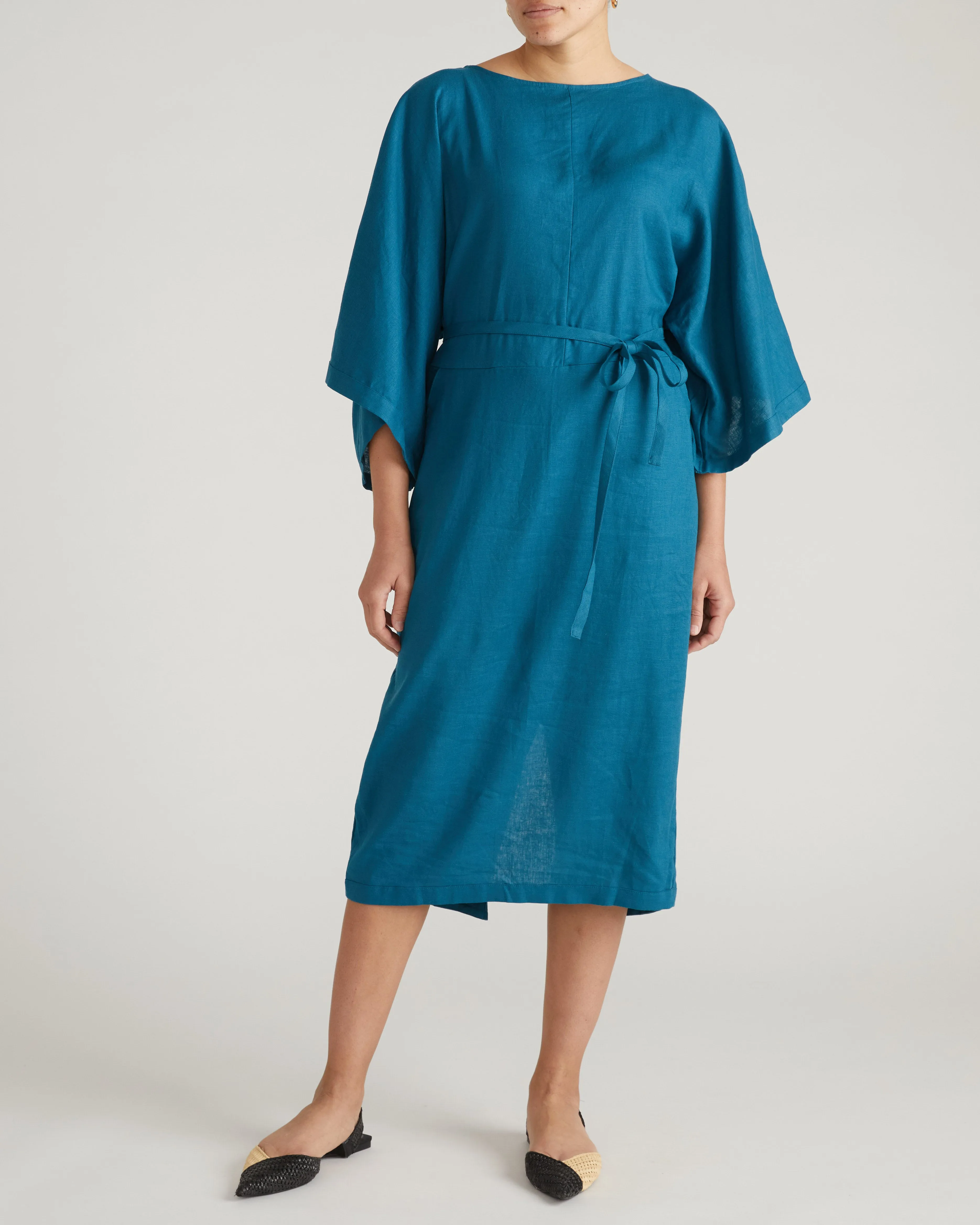 Lio Linen Blend Dress - Ink Blue sold by Universal Standard product image thumbnail 3