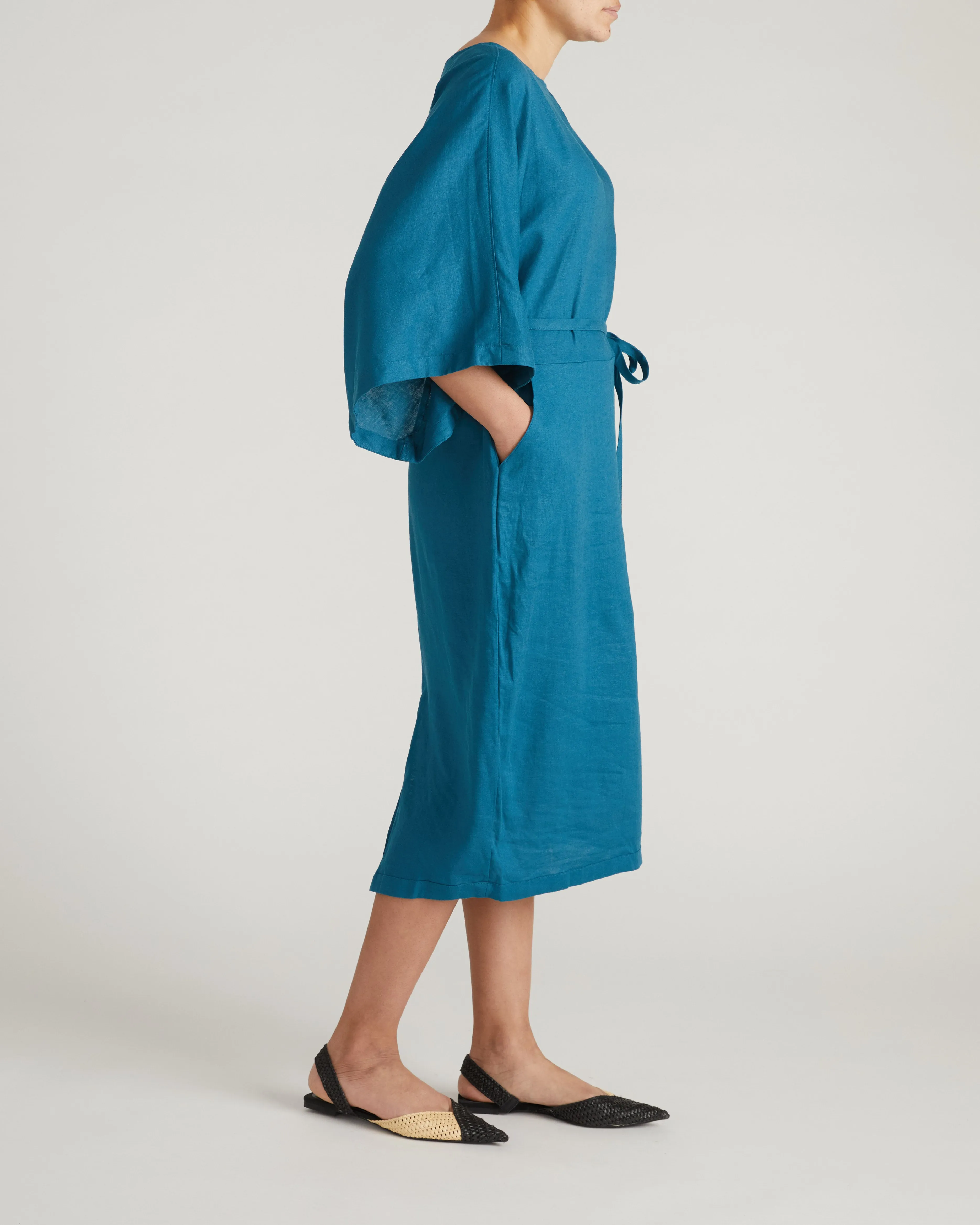 Lio Linen Blend Dress - Ink Blue sold by Universal Standard product image thumbnail 4