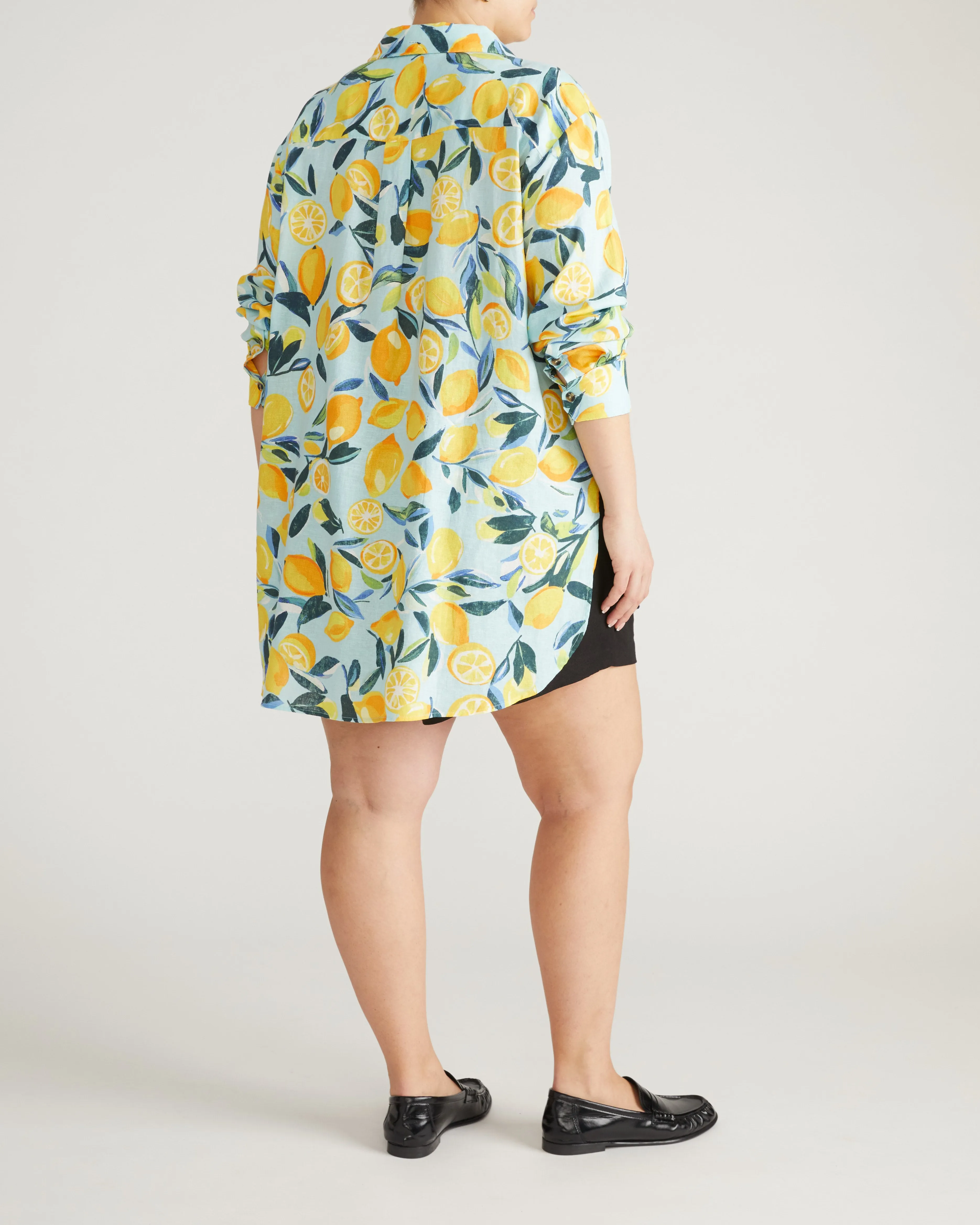 Dawn Linen Blend Hi Low Tunic - Limoncello Print sold by Universal Standard product image thumbnail 5