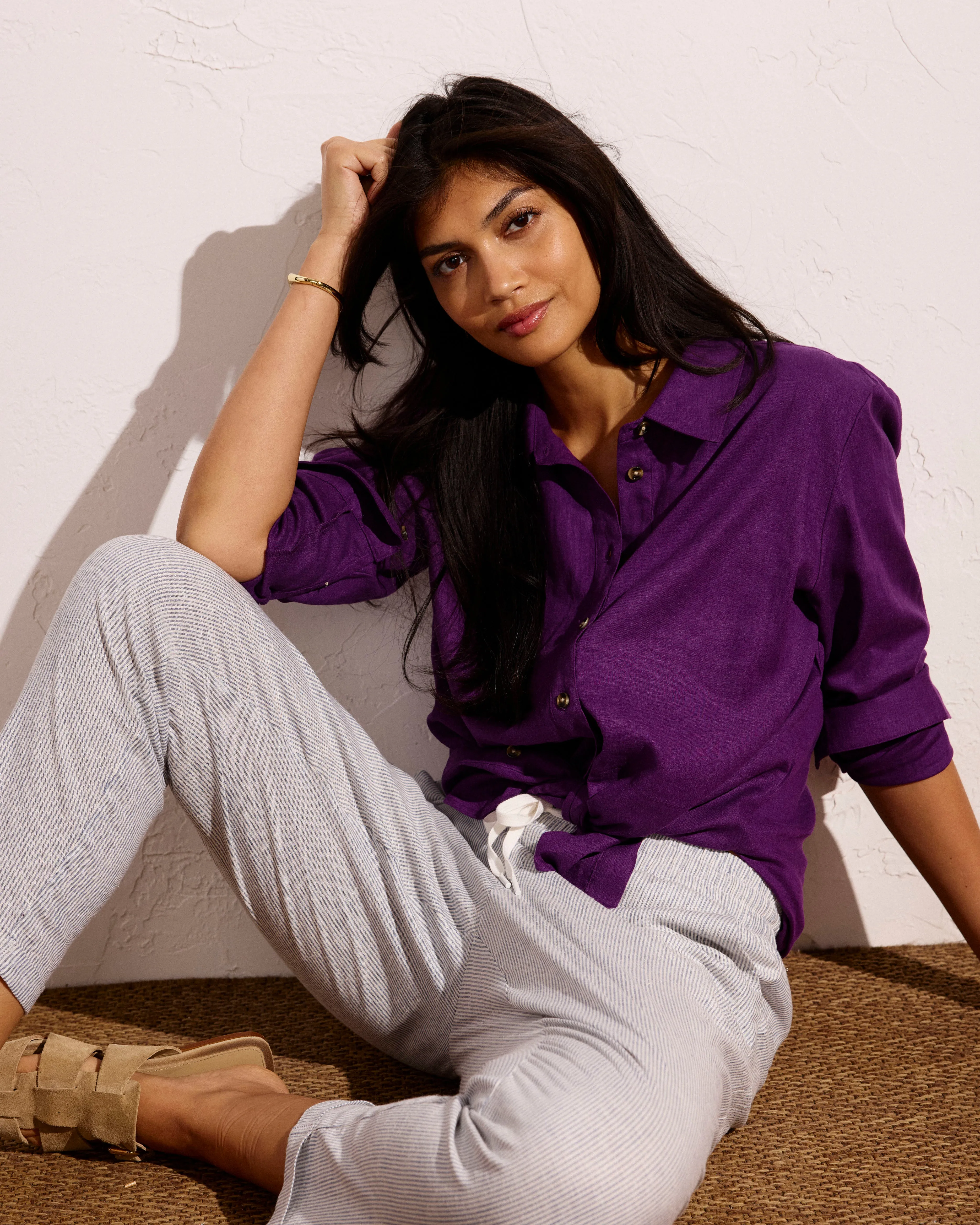 Dawn Linen Blend Hi Low Tunic - Dreamy Purple sold by Universal Standard product image thumbnail 2
