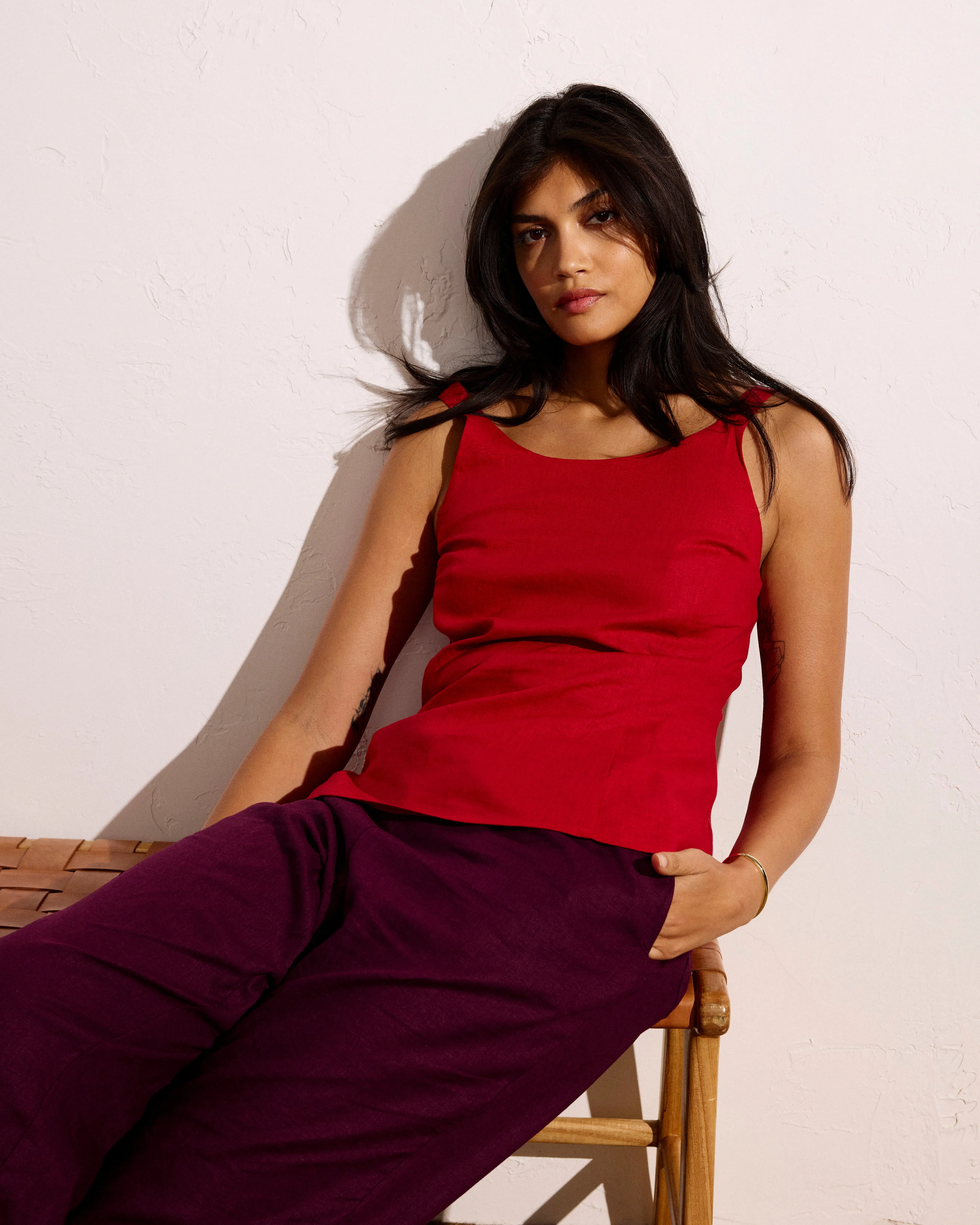 Iris Linen Blend Easy Pull-On Pants - Acai sold by Universal Standard product image thumbnail 2