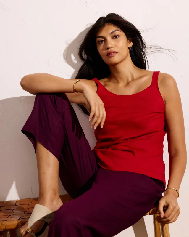 Iris Linen Blend Easy Pull-On Pants - Acai made by Universal Standard