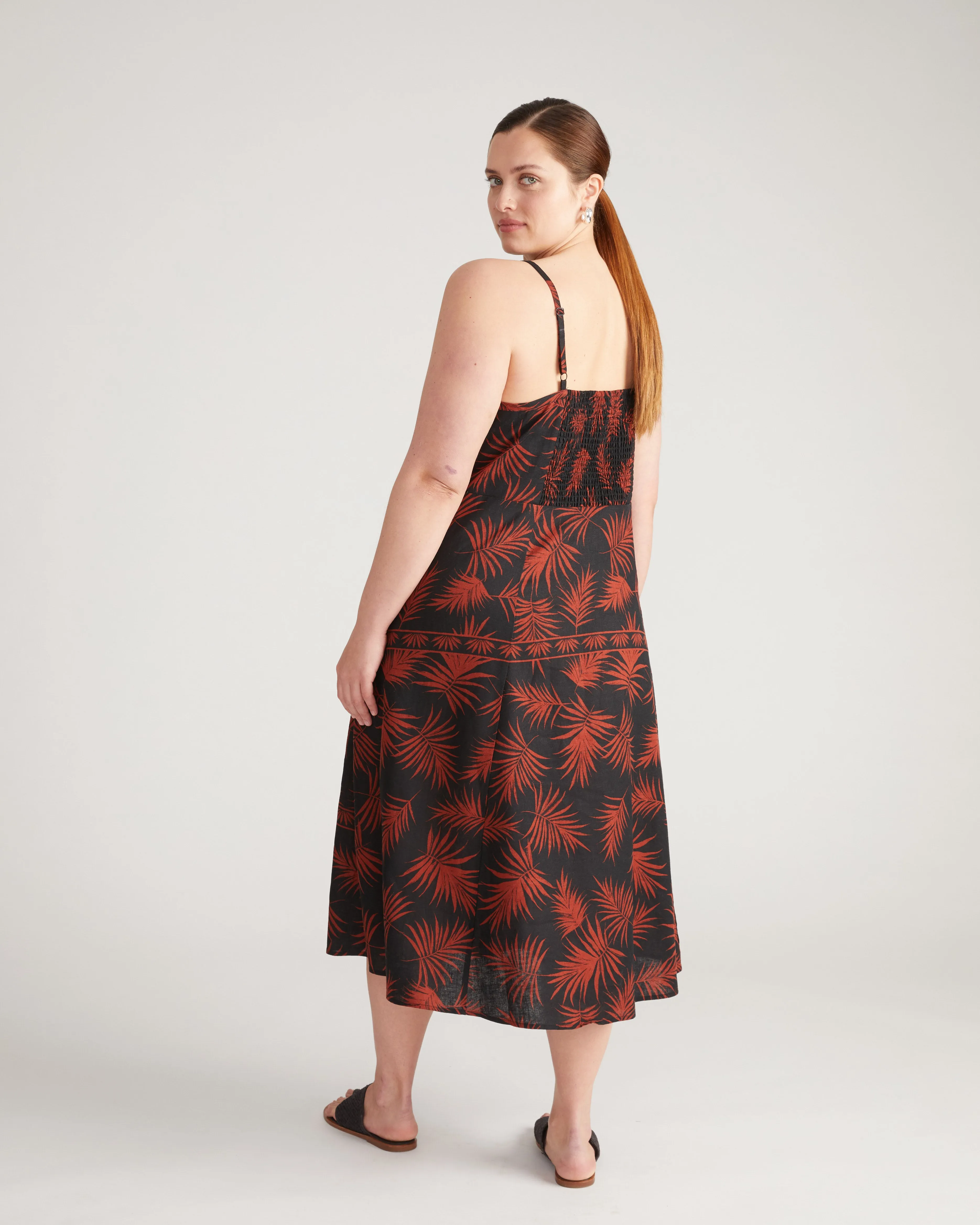 Kuki Linen Blend Midi Dress - Bohem Print sold by Universal Standard product image thumbnail 4
