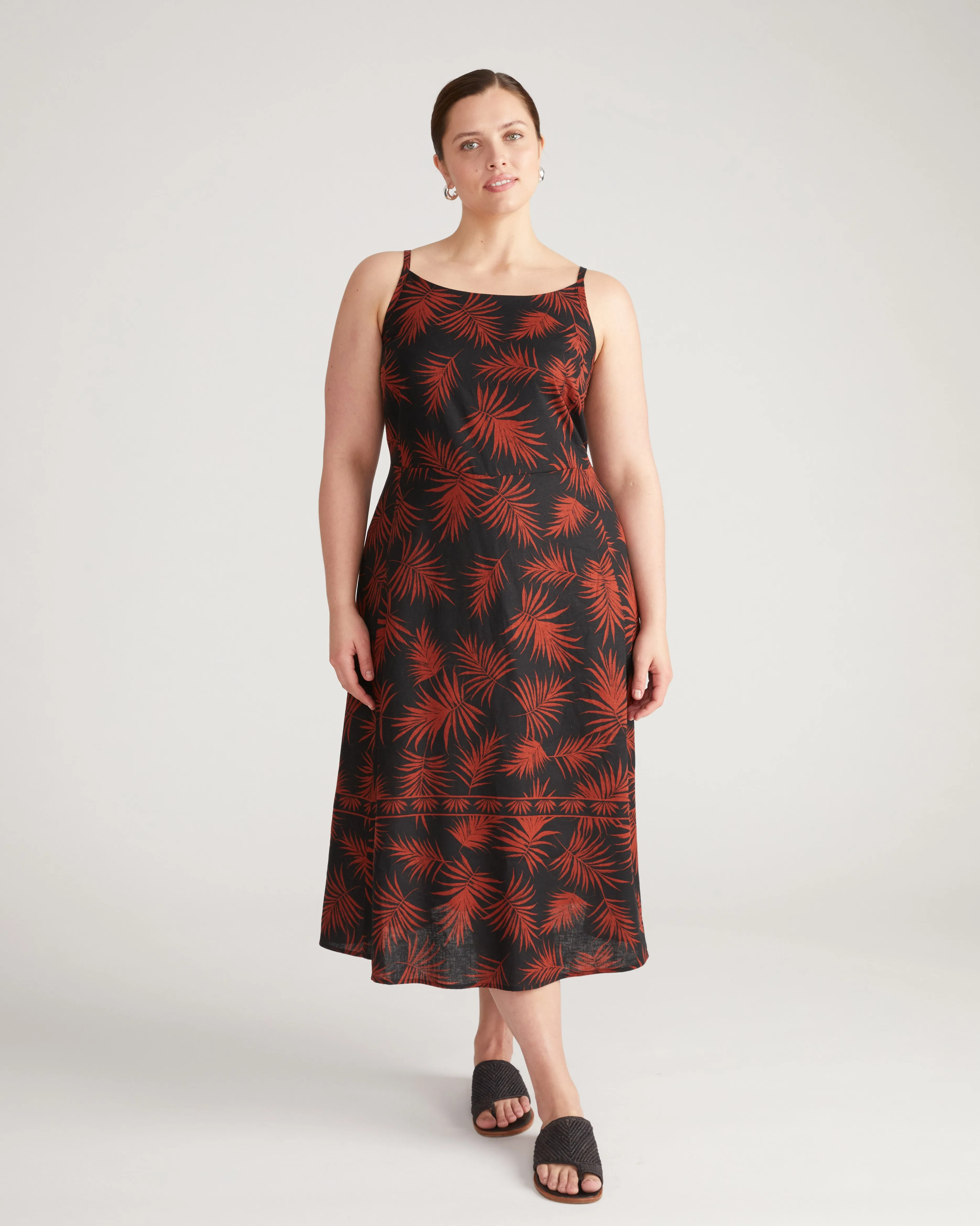 Kuki Linen Blend Midi Dress - Bohem Print sold by Universal Standard product image thumbnail 2