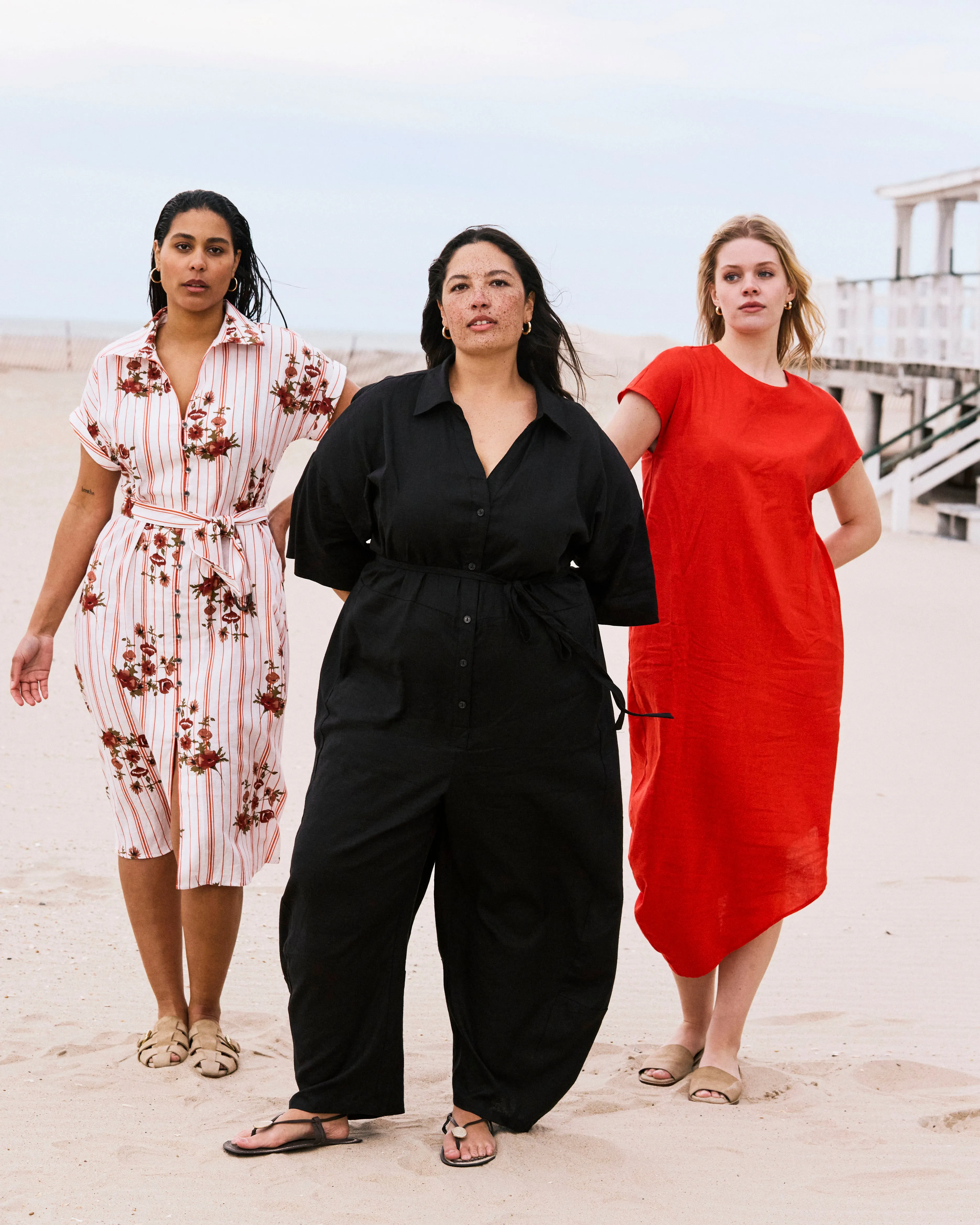 Maggie Barrel Leg Linen Blend Jumpsuit - Black sold by Universal Standard product image thumbnail 3
