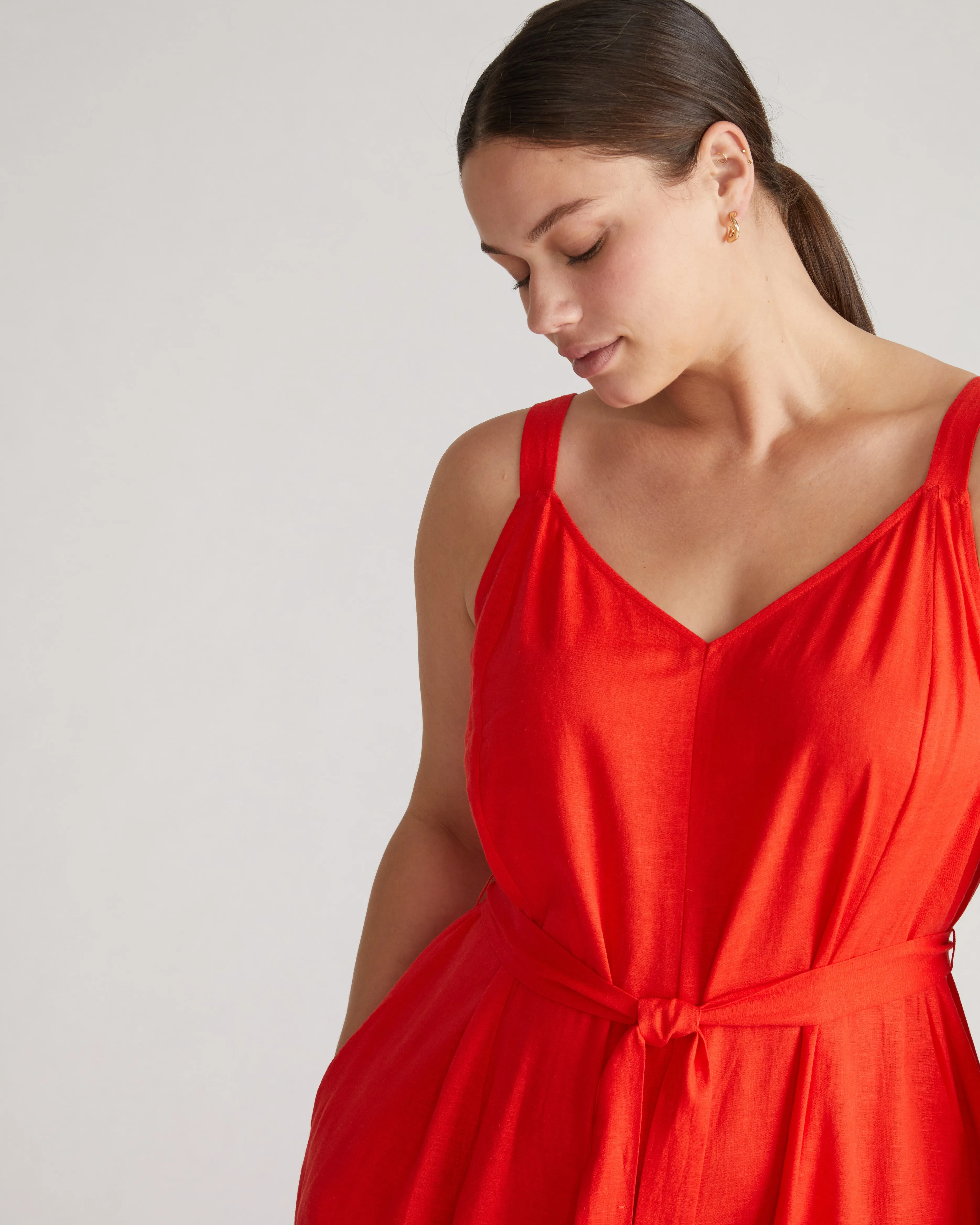 Promenade Linen Blend Jumpsuit - Shoreline Sunset sold by Universal Standard product image thumbnail 4