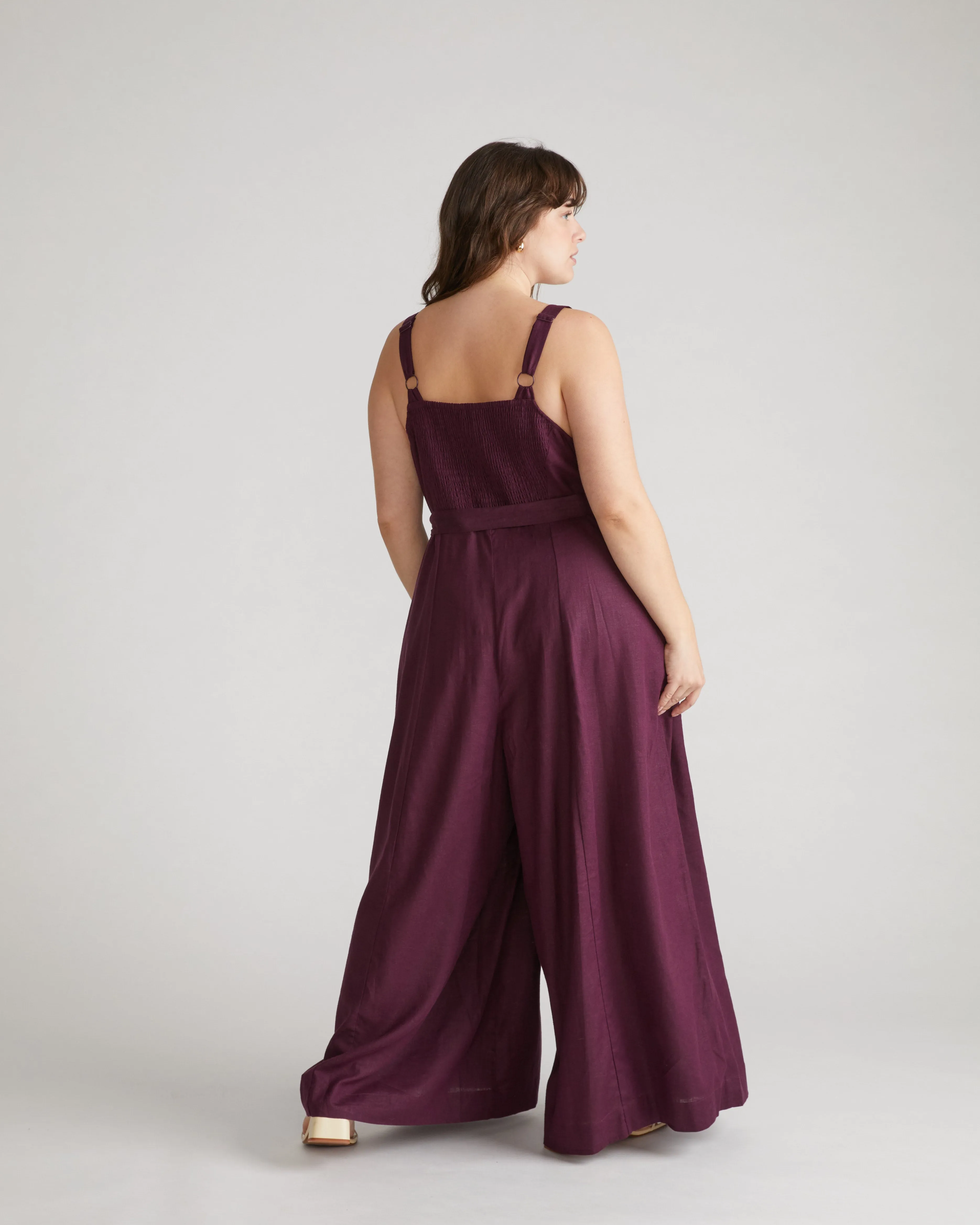 Promenade Linen Blend Jumpsuit - Acai sold by Universal Standard product image thumbnail 5