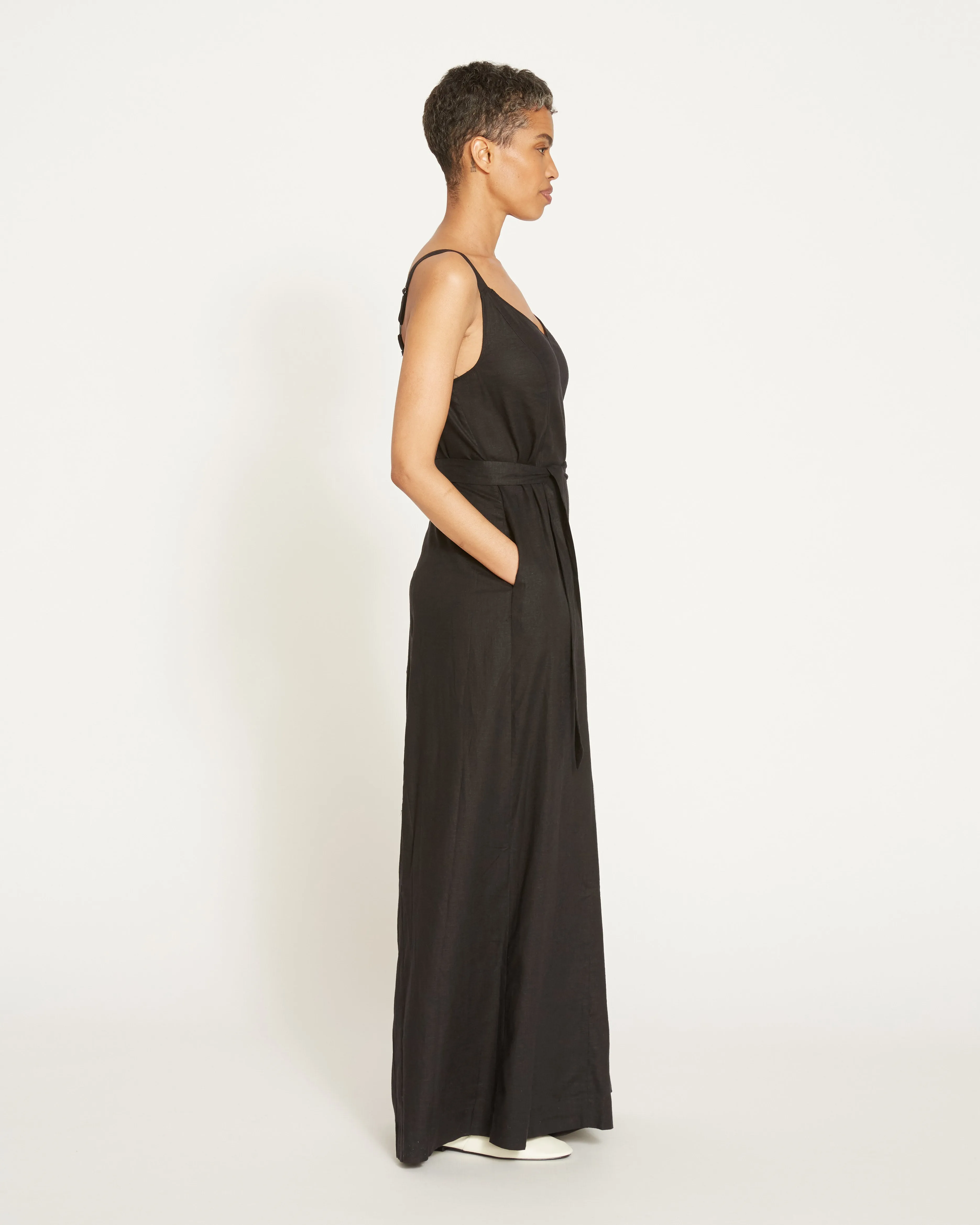 Promenade Linen Blend Jumpsuit - Black sold by Universal Standard product image thumbnail 4
