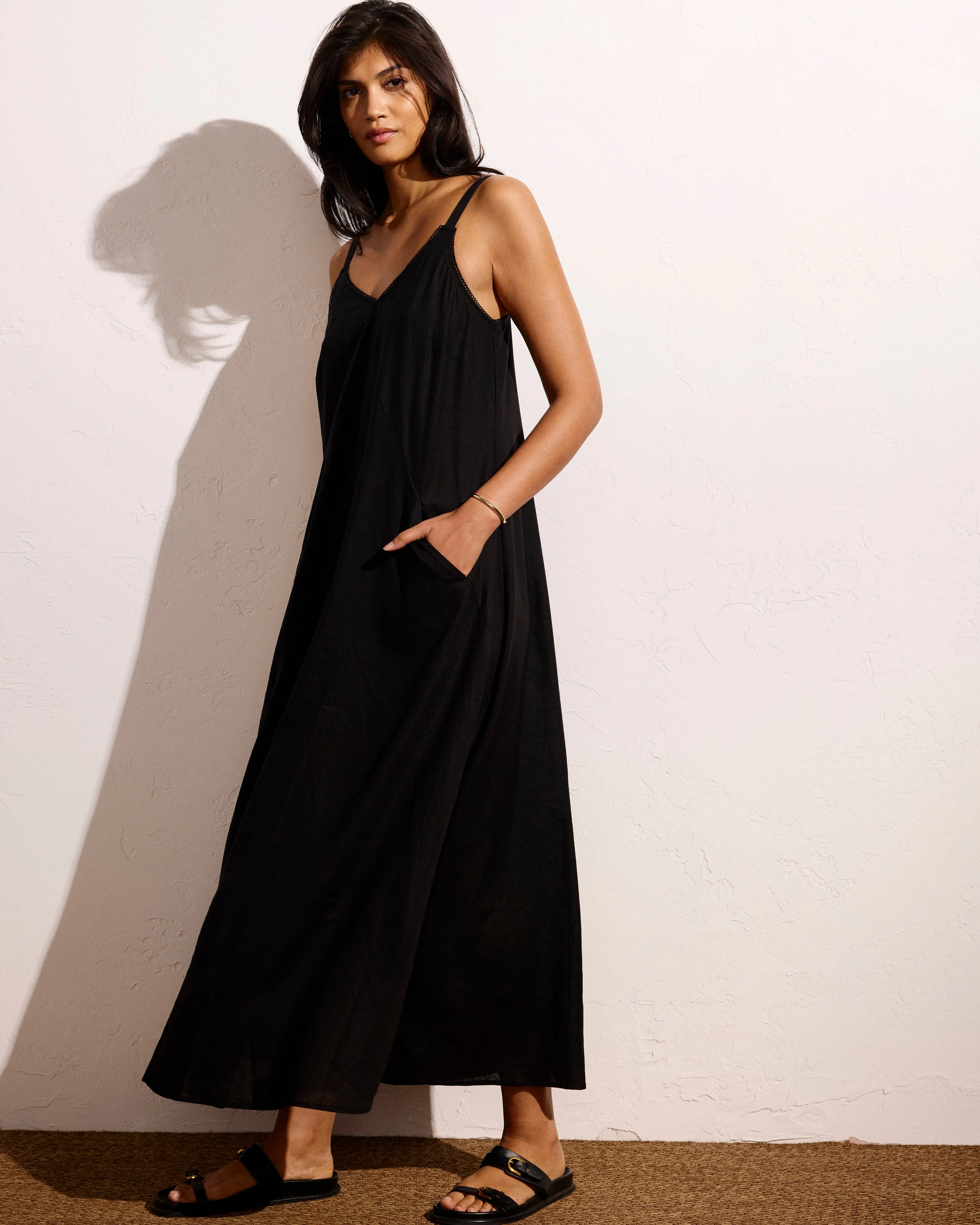 Kite Linen Blend Dress - Black sold by Universal Standard product image thumbnail 4