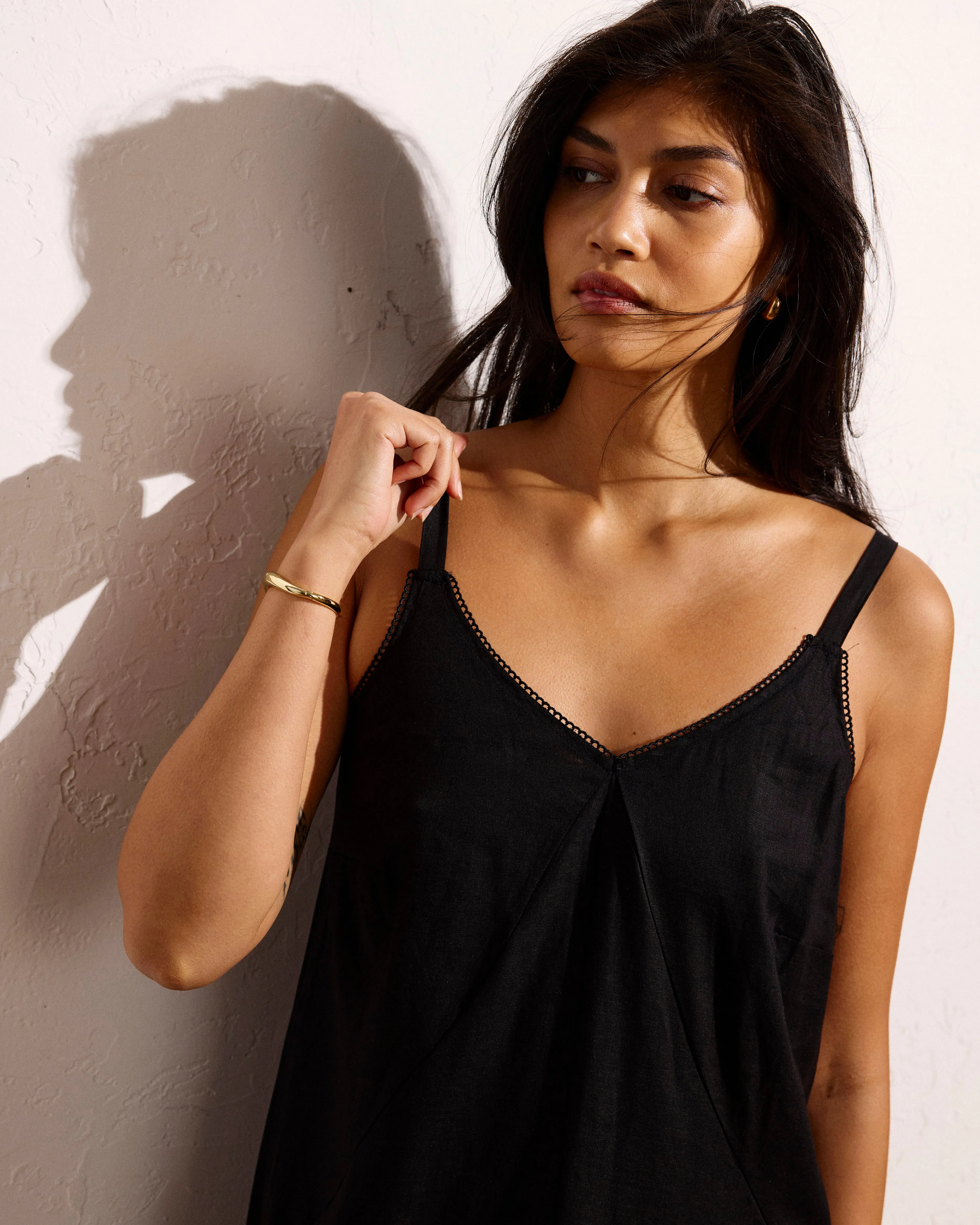 Kite Linen Blend Dress - Black sold by Universal Standard product image thumbnail 3