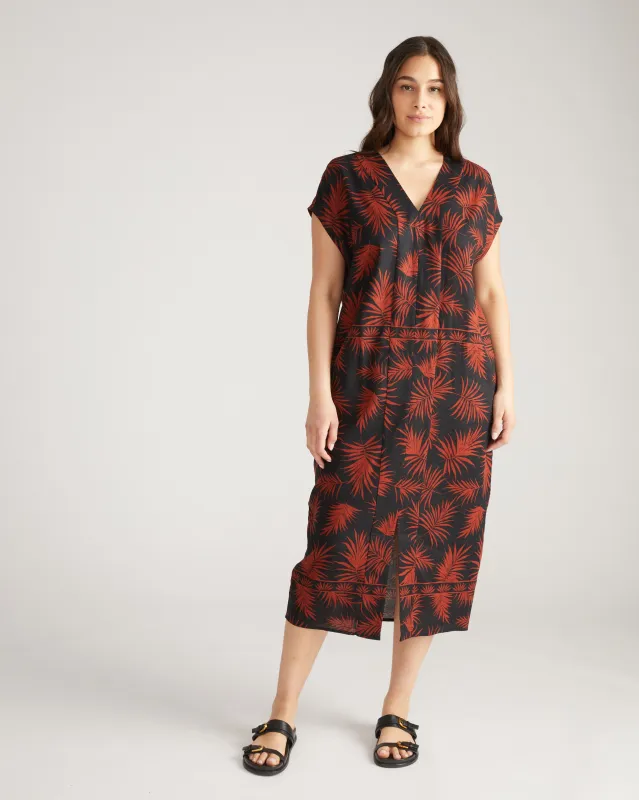 Cabana Linen Blend Kaftan - Bohem Print made by Universal Standard