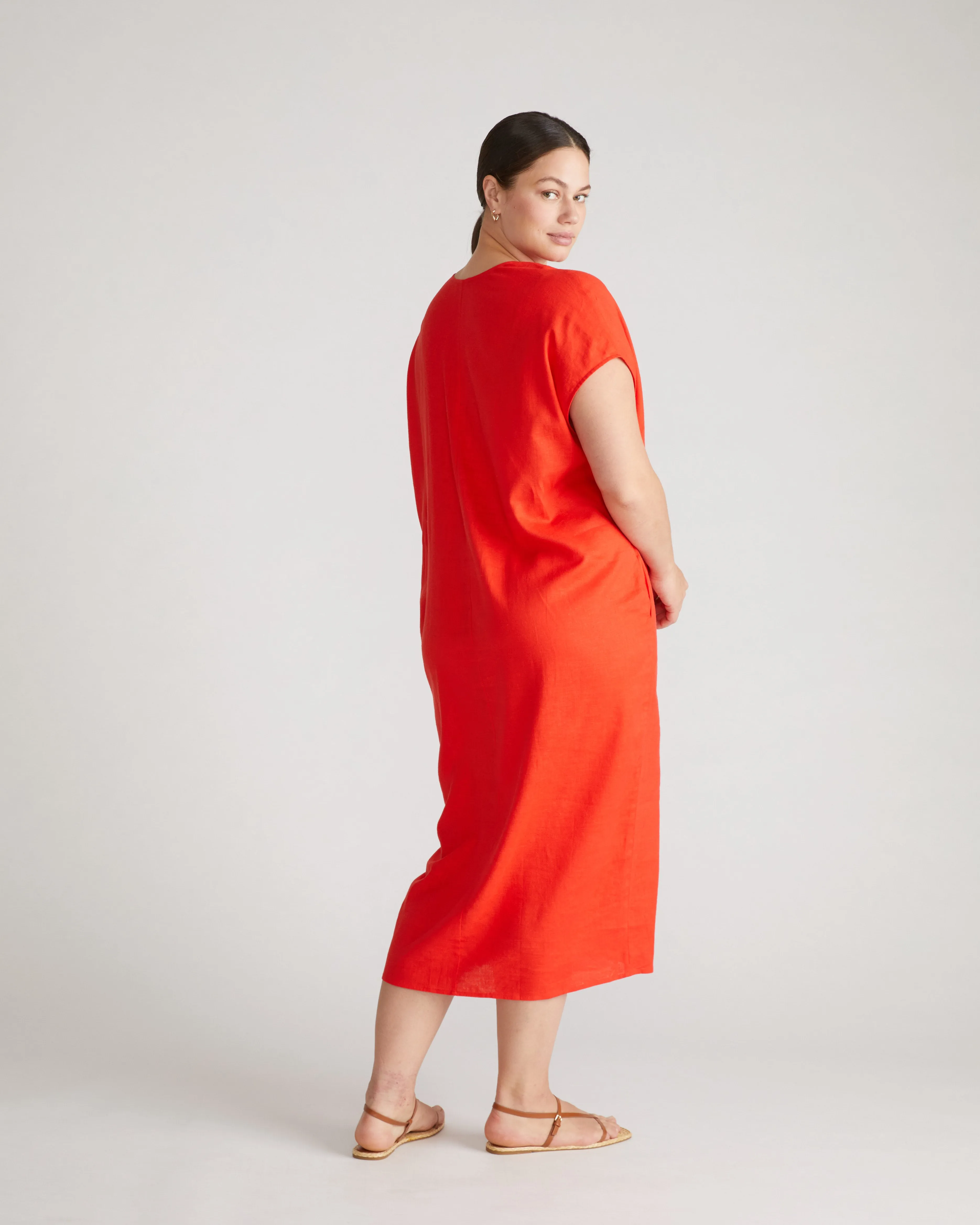 Cabana Linen Blend Kaftan - Shoreline Sunset sold by Universal Standard product image thumbnail 4