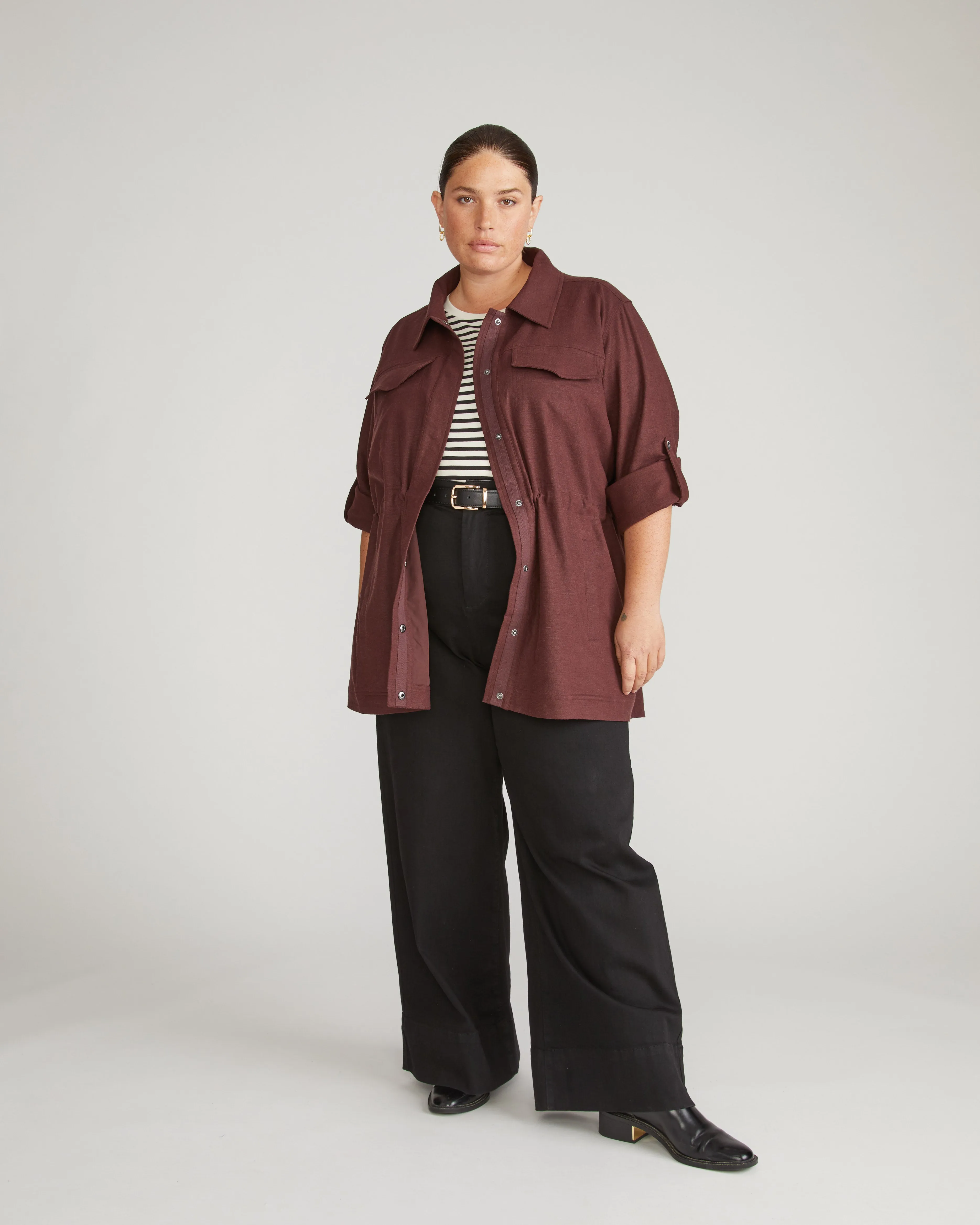 Vineyard Linen Blend Jacket - Brulee sold by Universal Standard product image thumbnail 4