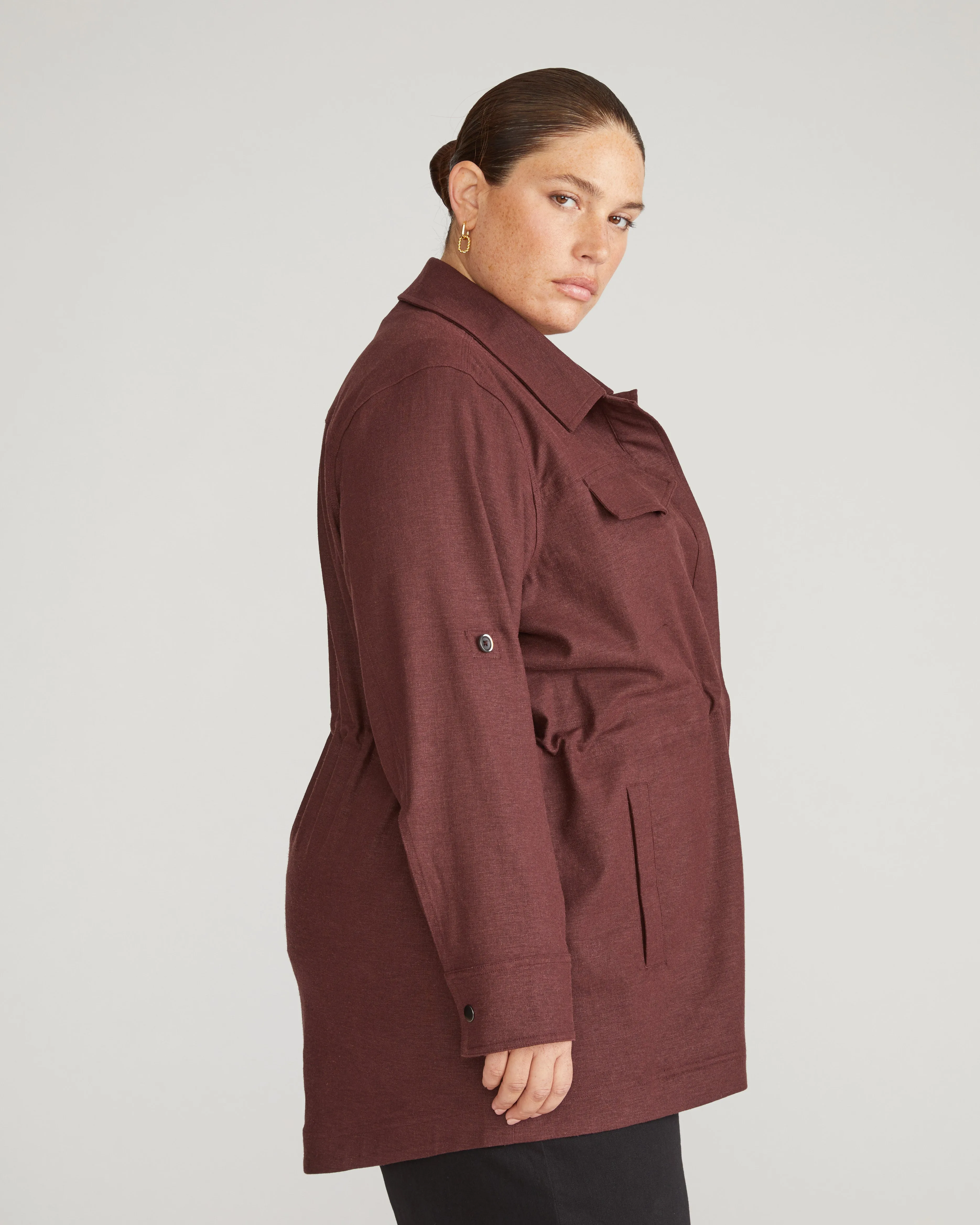 Vineyard Linen Blend Jacket - Brulee sold by Universal Standard product image thumbnail 5