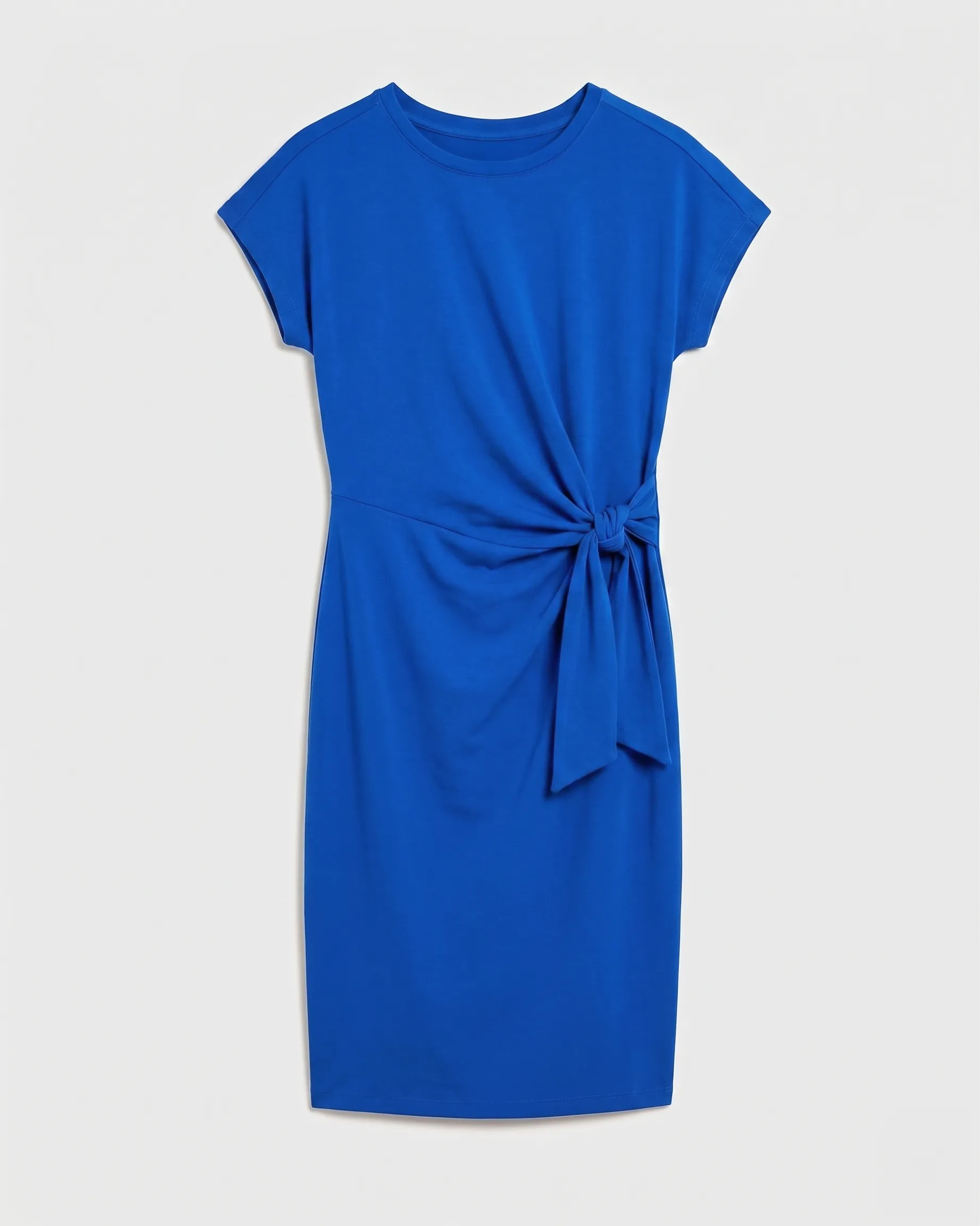 Crescent Breton Stripe Knot Dress - Solid Ultramarine sold by Universal Standard product image thumbnail 2