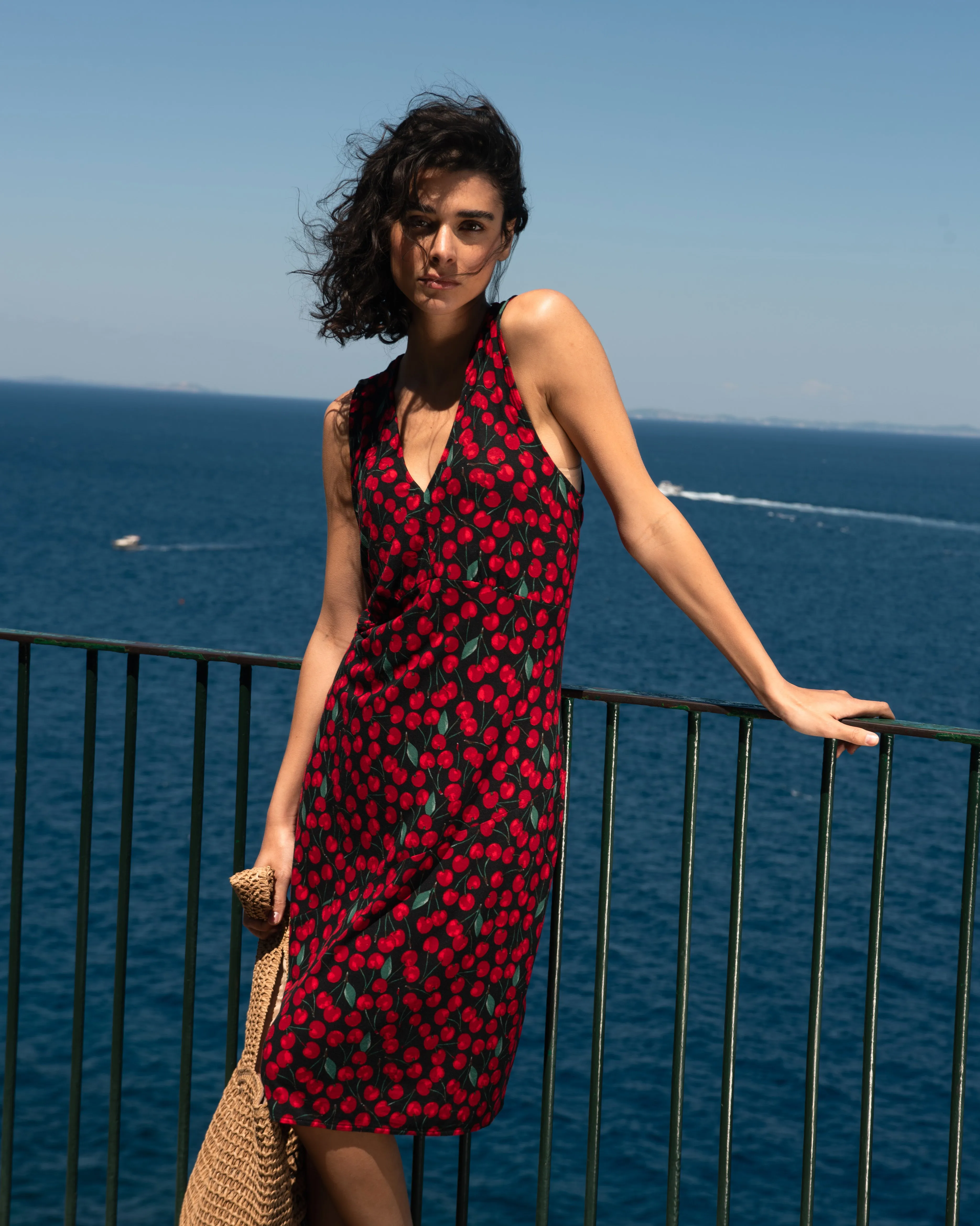 Lila Tie-Back Liquid Jersey Dress - Very Cherry Print sold by Universal Standard product image thumbnail 2