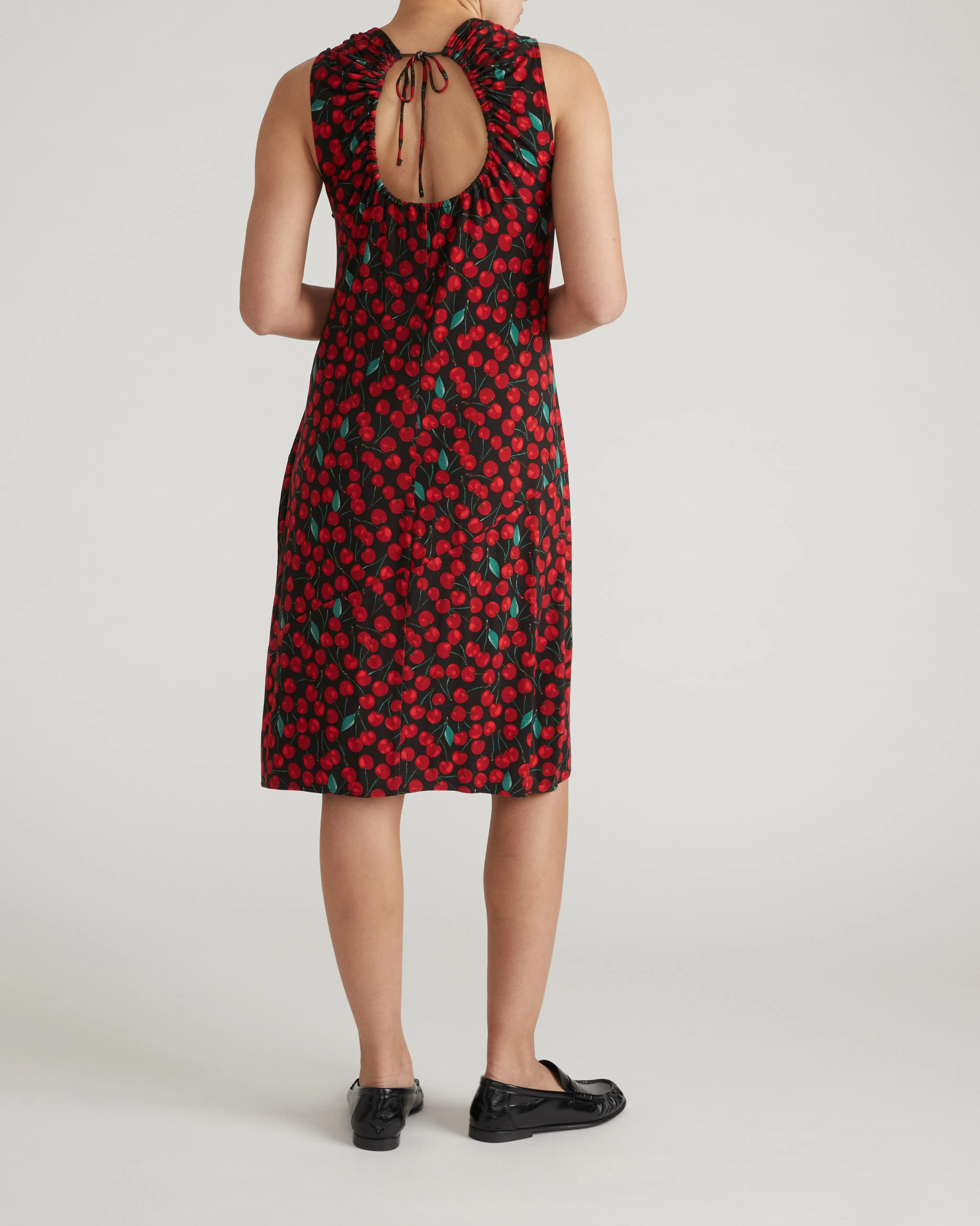 Lila Tie-Back Liquid Jersey Dress - Very Cherry Print sold by Universal Standard product image thumbnail 5