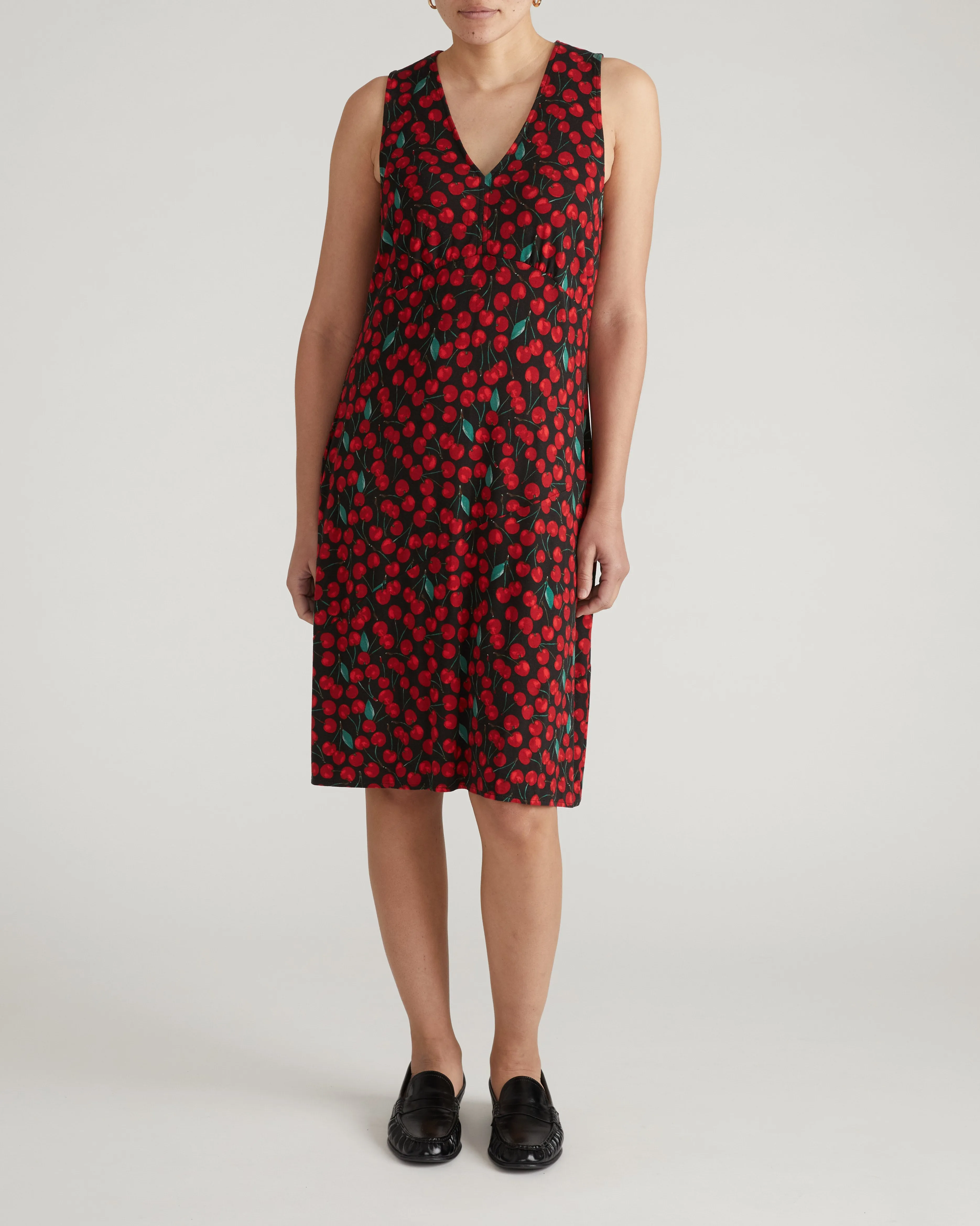 Lila Tie-Back Liquid Jersey Dress - Very Cherry Print sold by Universal Standard product image thumbnail 3