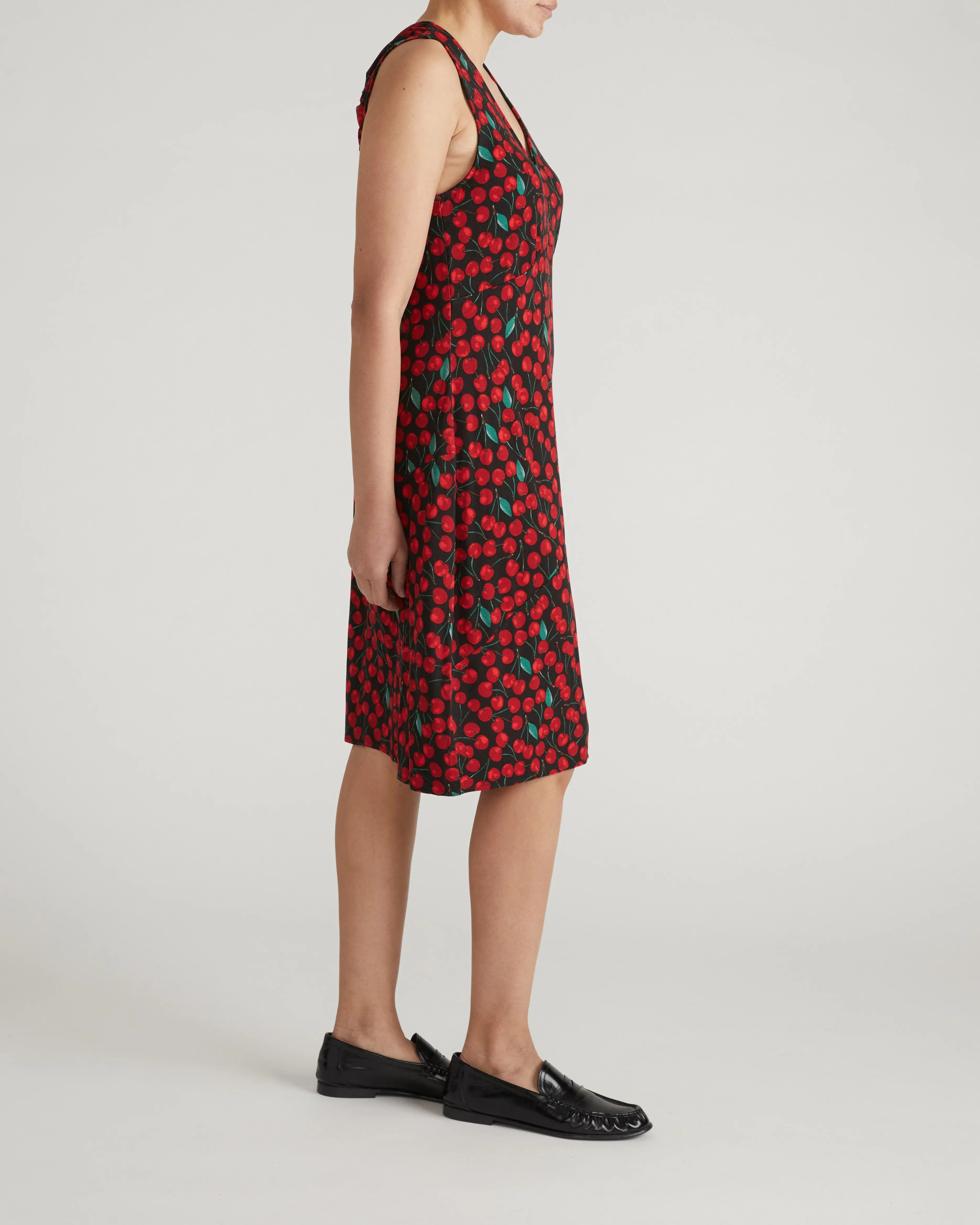 Lila Tie-Back Liquid Jersey Dress - Very Cherry Print sold by Universal Standard product image thumbnail 4