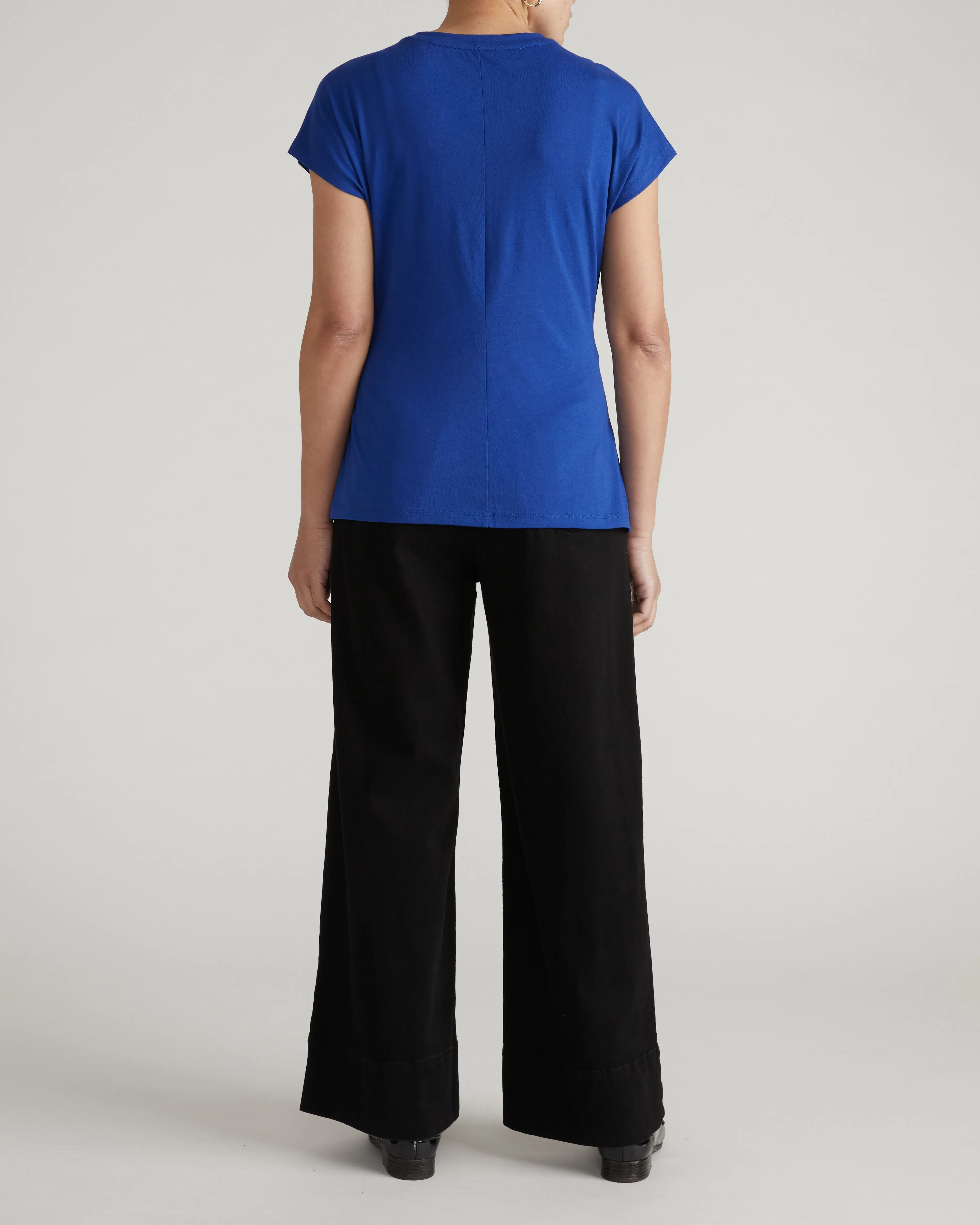 Crescent Breton Stripe Knot Tee - Solid Ultramarine sold by Universal Standard product image thumbnail 4