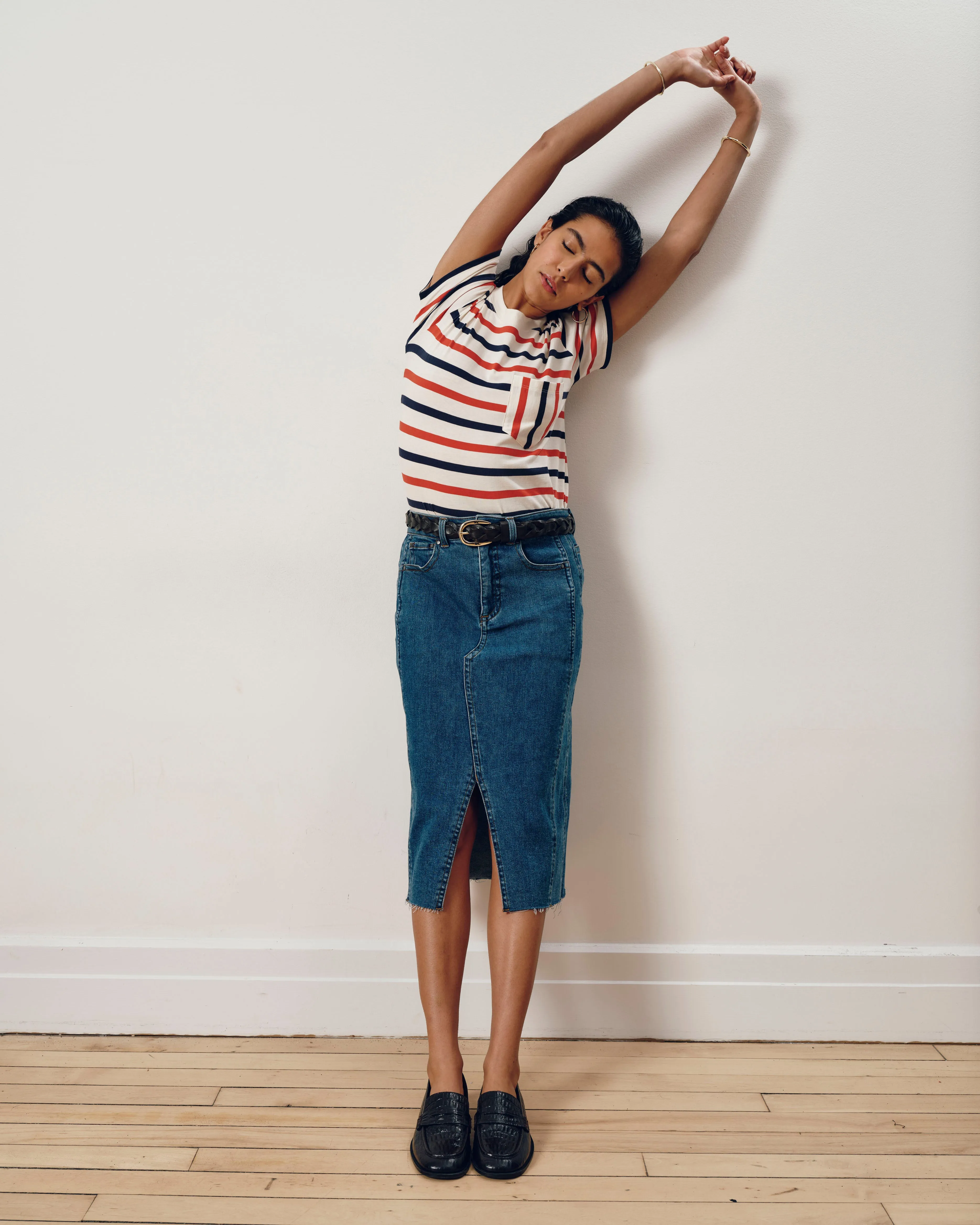 Breton Stripe Garcon Tee - Red/White/Blue Stripe sold by Universal Standard product image thumbnail 2