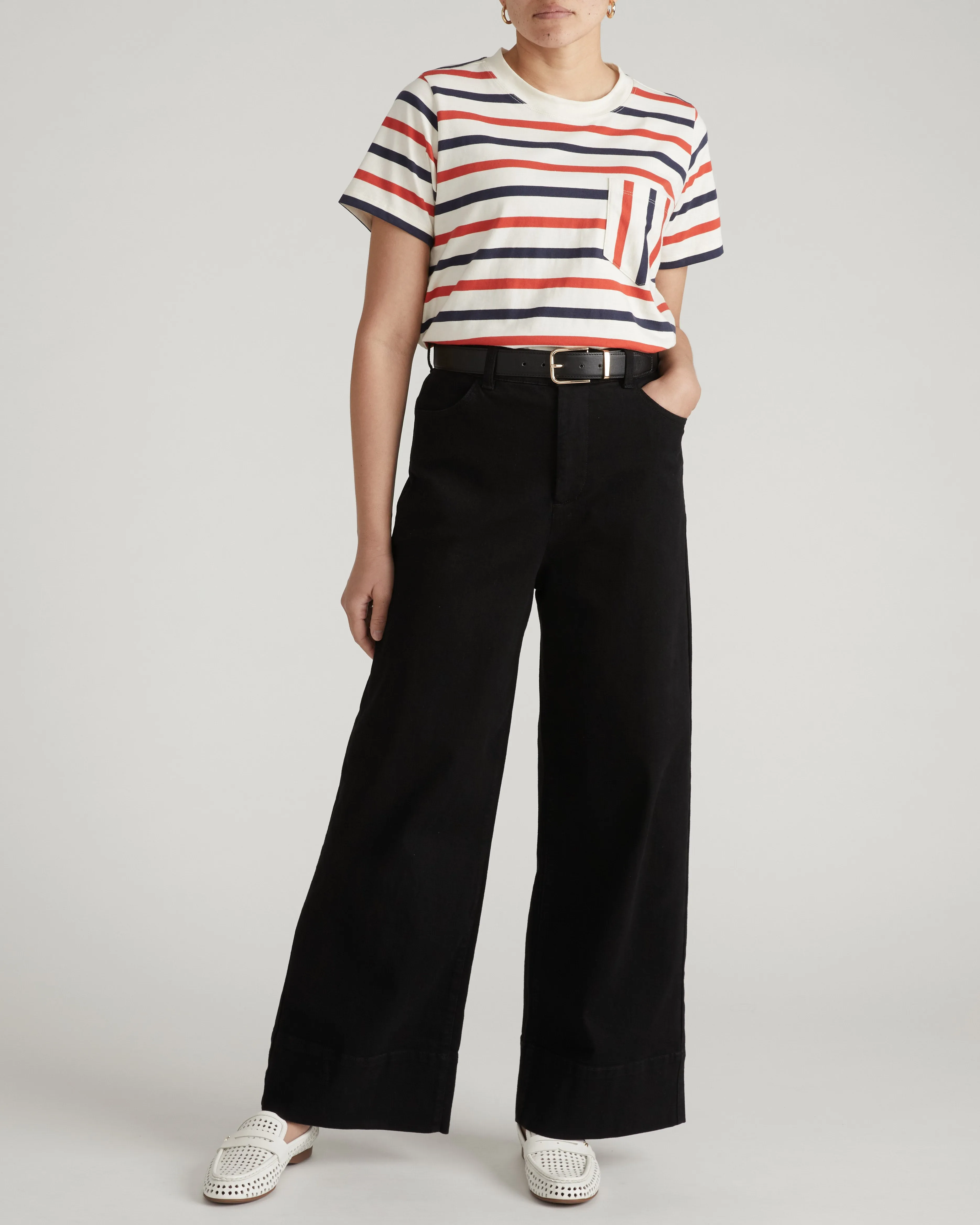 Breton Stripe Garcon Tee - Red/White/Blue Stripe sold by Universal Standard product image thumbnail 4