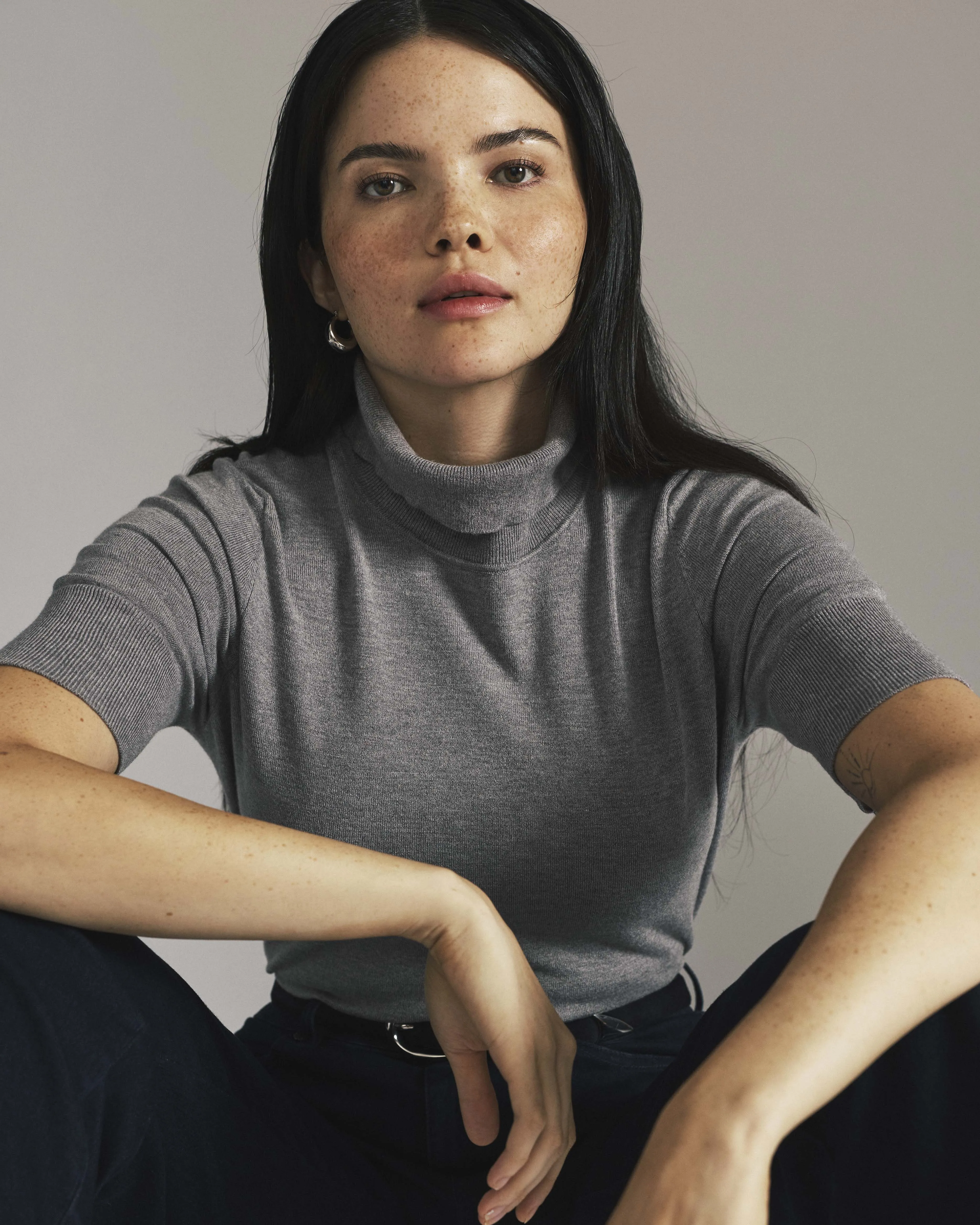 Savvy Fine Knit Turtleneck Sweater Top - Barcarolle Gray sold by Universal Standard product image thumbnail 3