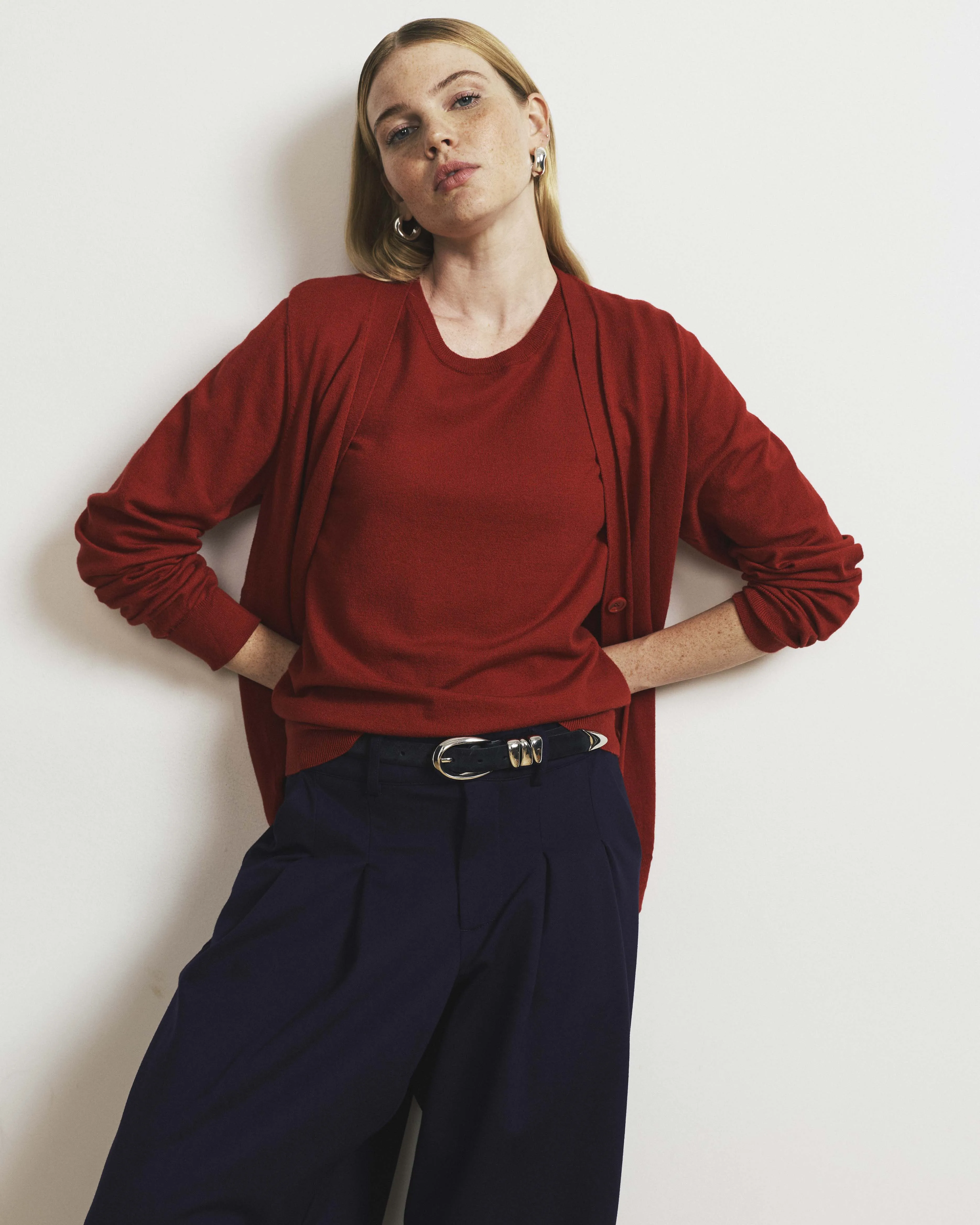 Savvy Fine Knit Sweater Top - Autumnal Red sold by Universal Standard product image thumbnail 4
