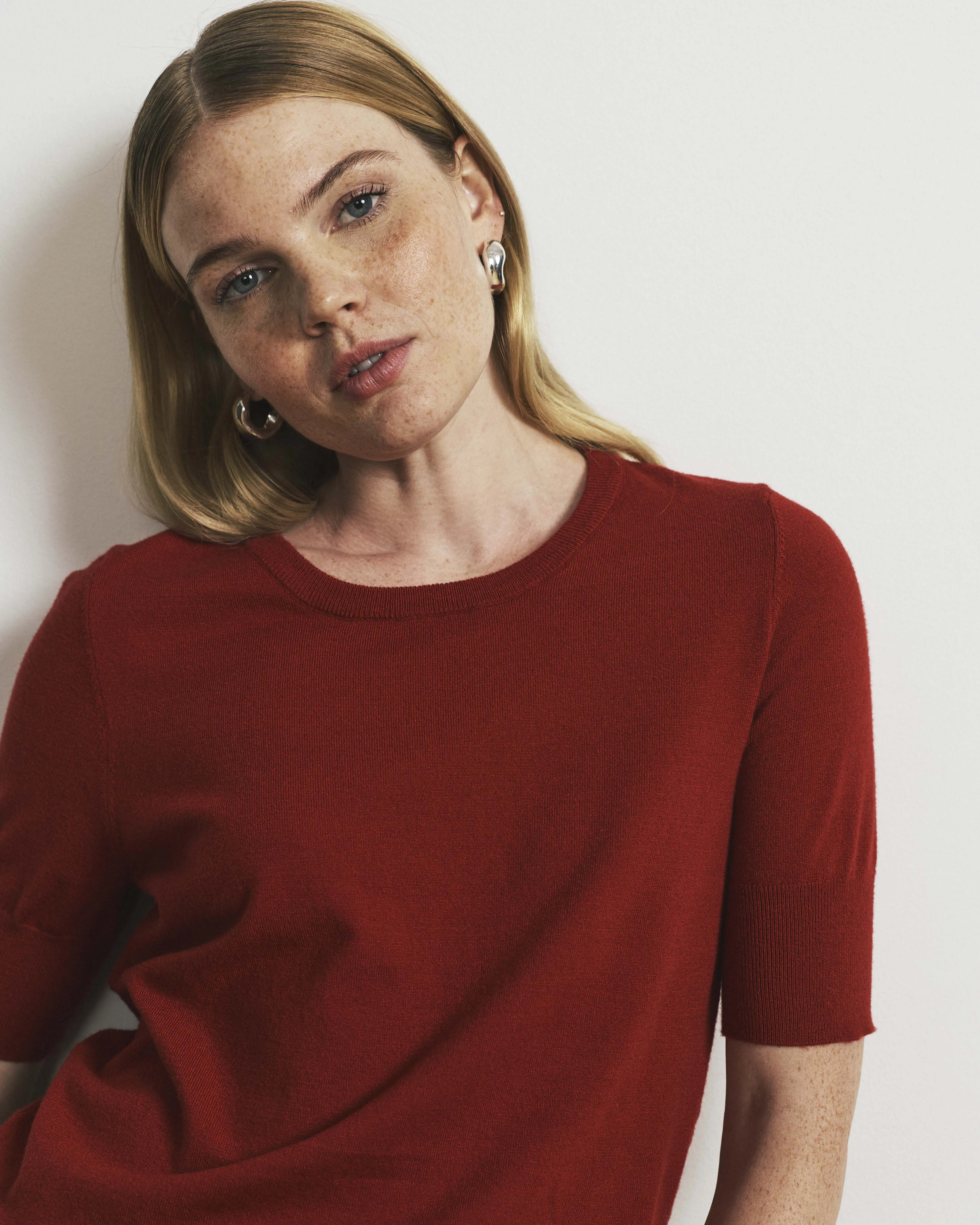 Savvy Fine Knit Sweater Top - Autumnal Red sold by Universal Standard product image thumbnail 2