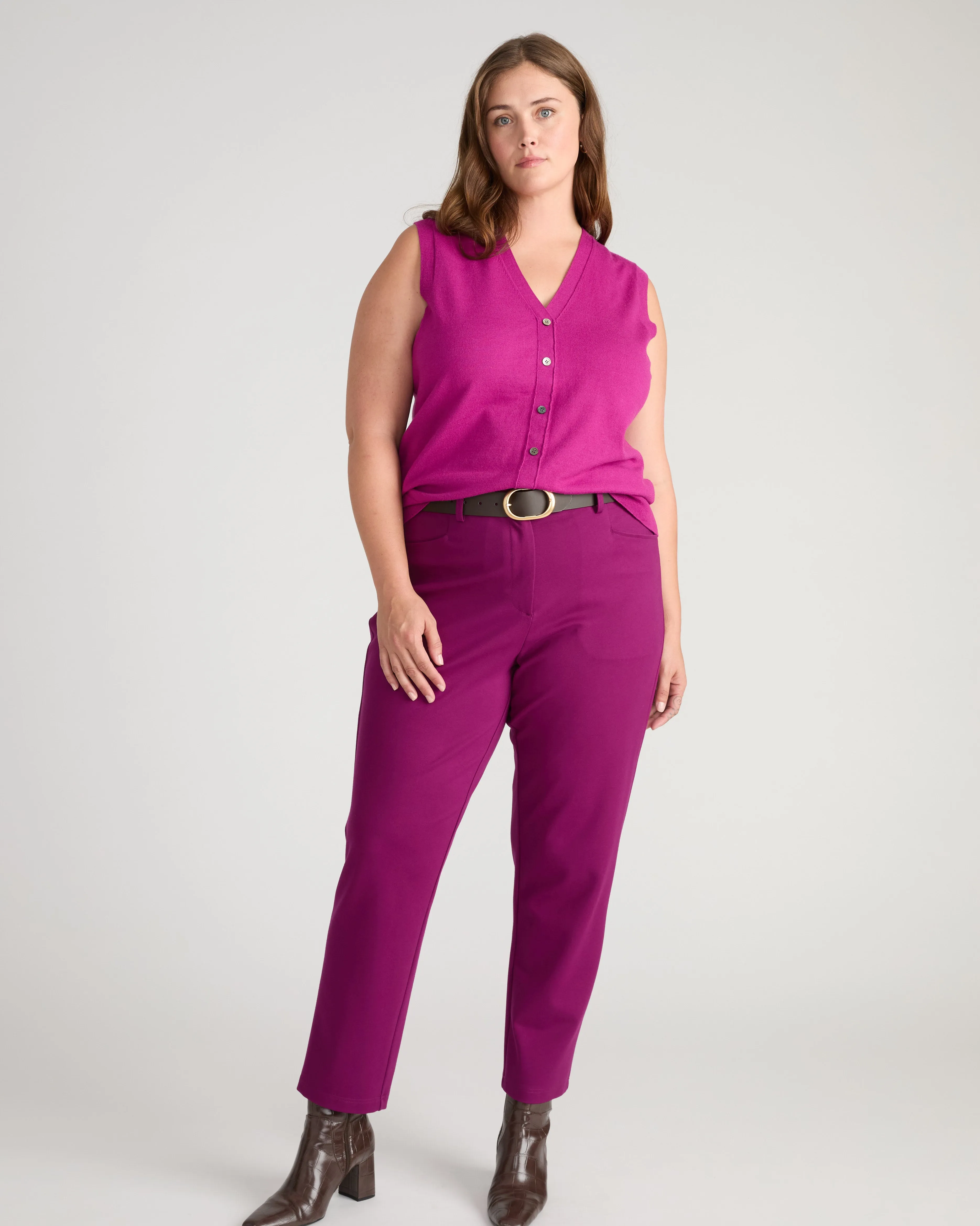 Cigarette Ponte Pants - Plum Caspia sold by Universal Standard product image thumbnail 4