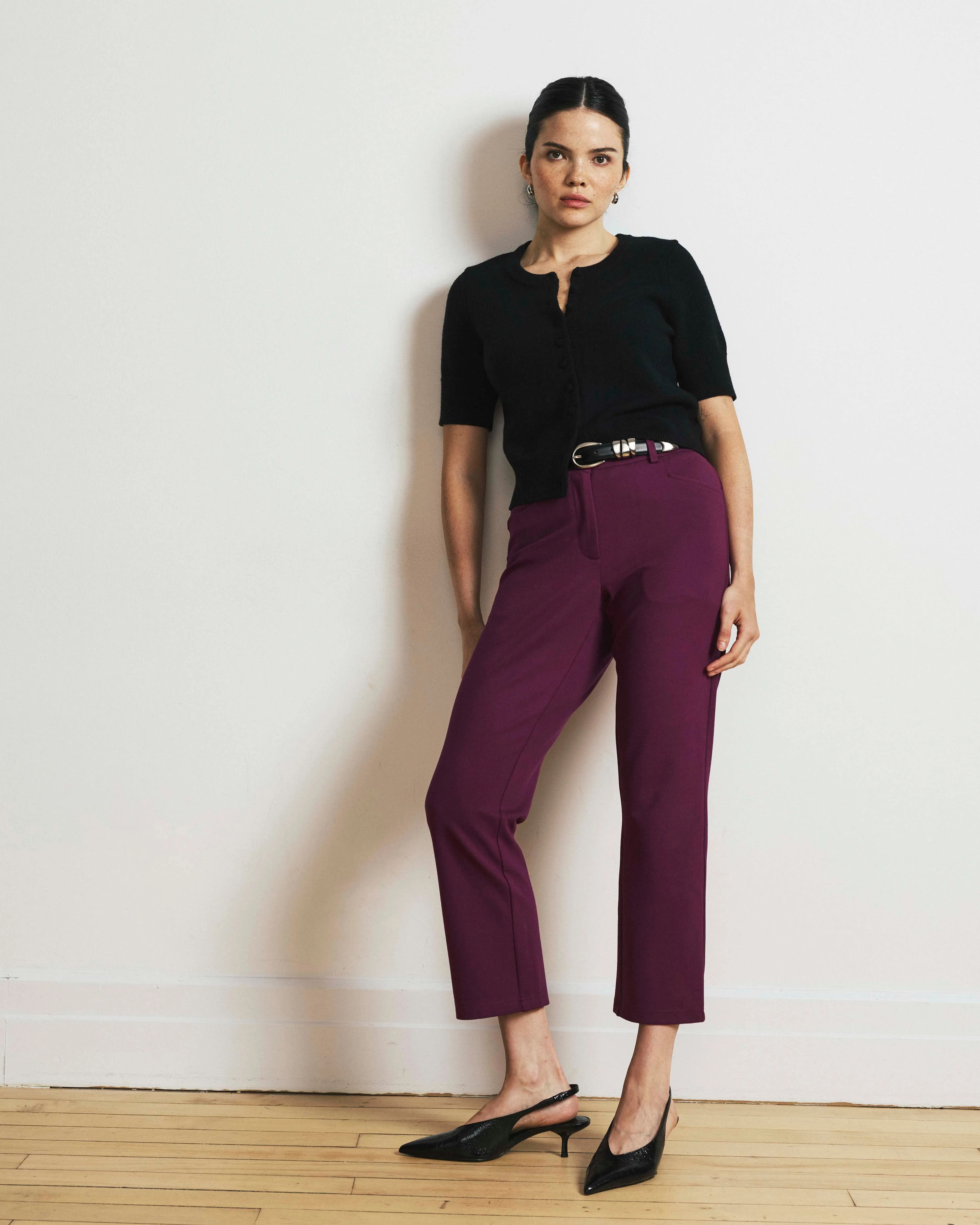 Cigarette Ponte Pants - Plum Caspia sold by Universal Standard product image thumbnail 2