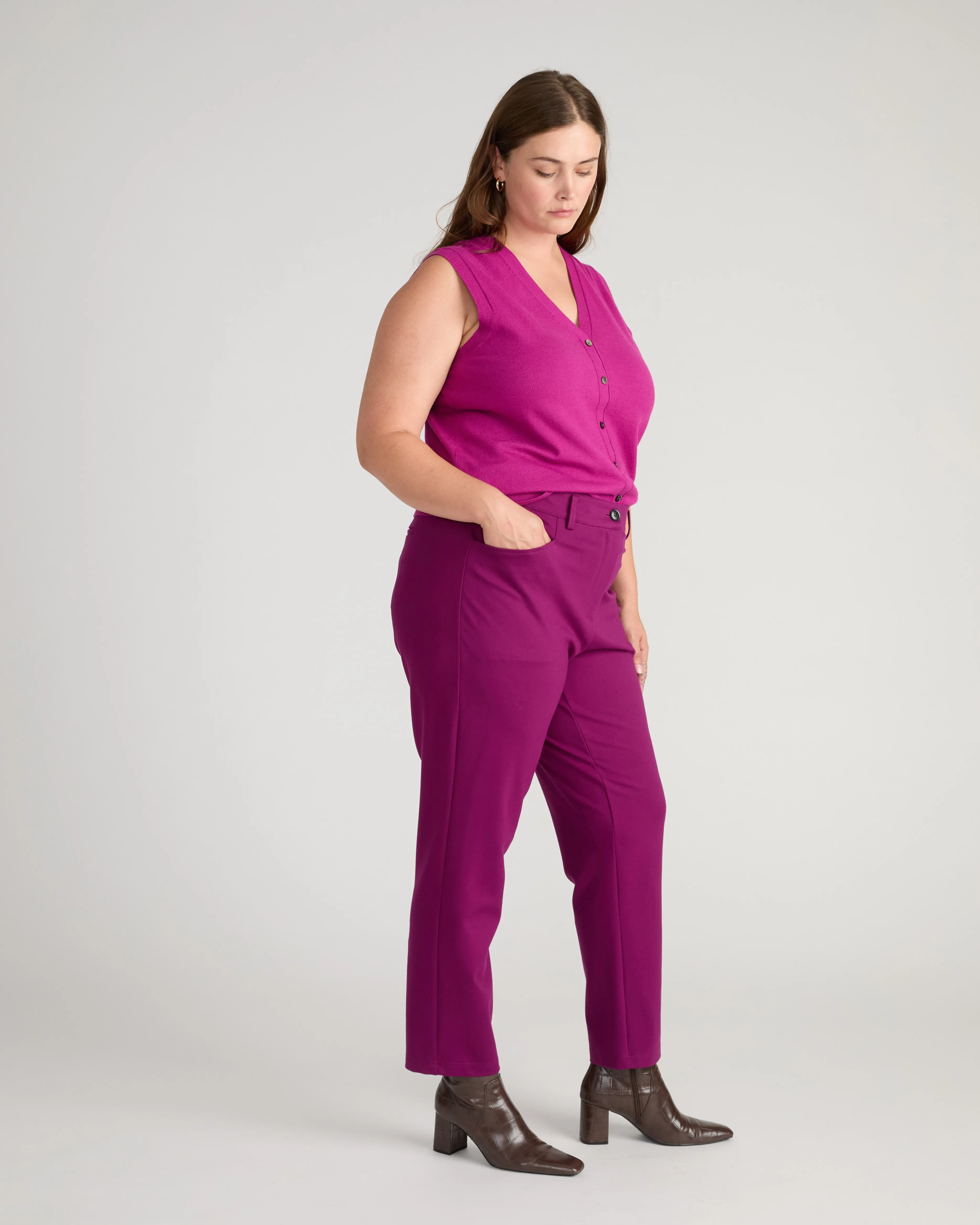 Cigarette Ponte Pants - Plum Caspia sold by Universal Standard product image thumbnail 5