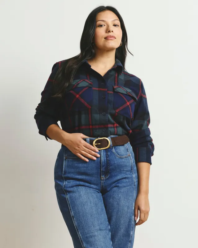 Maine Stretch Flannel Shirt - Bedford Plaid made by Universal Standard