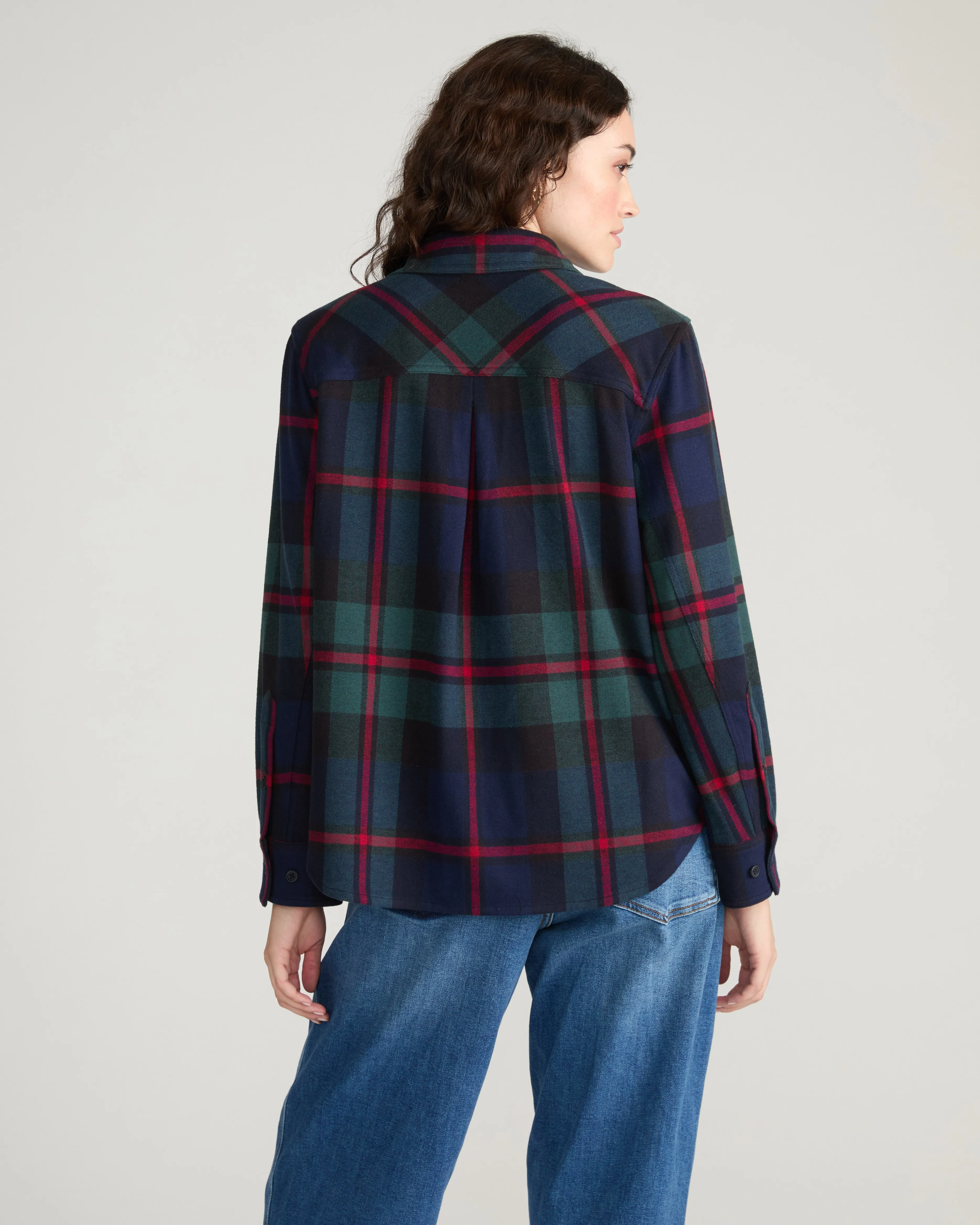 Maine Stretch Flannel Shirt - Bedford Plaid sold by Universal Standard product image thumbnail 5